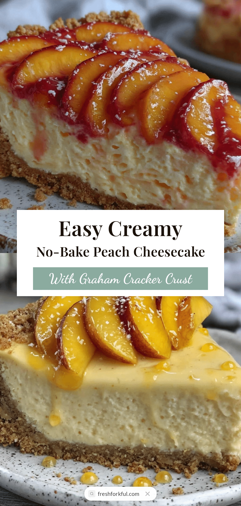 easy no-bake peach cheesecake recipe