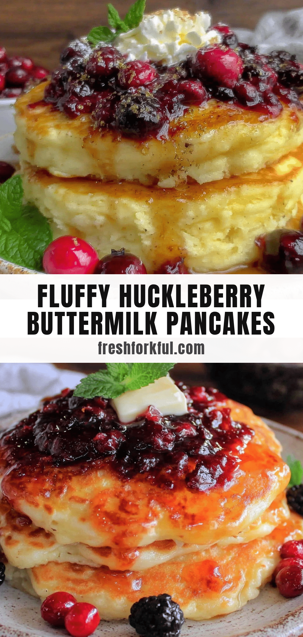 fluffy huckleberry buttermilk pancakes recipe