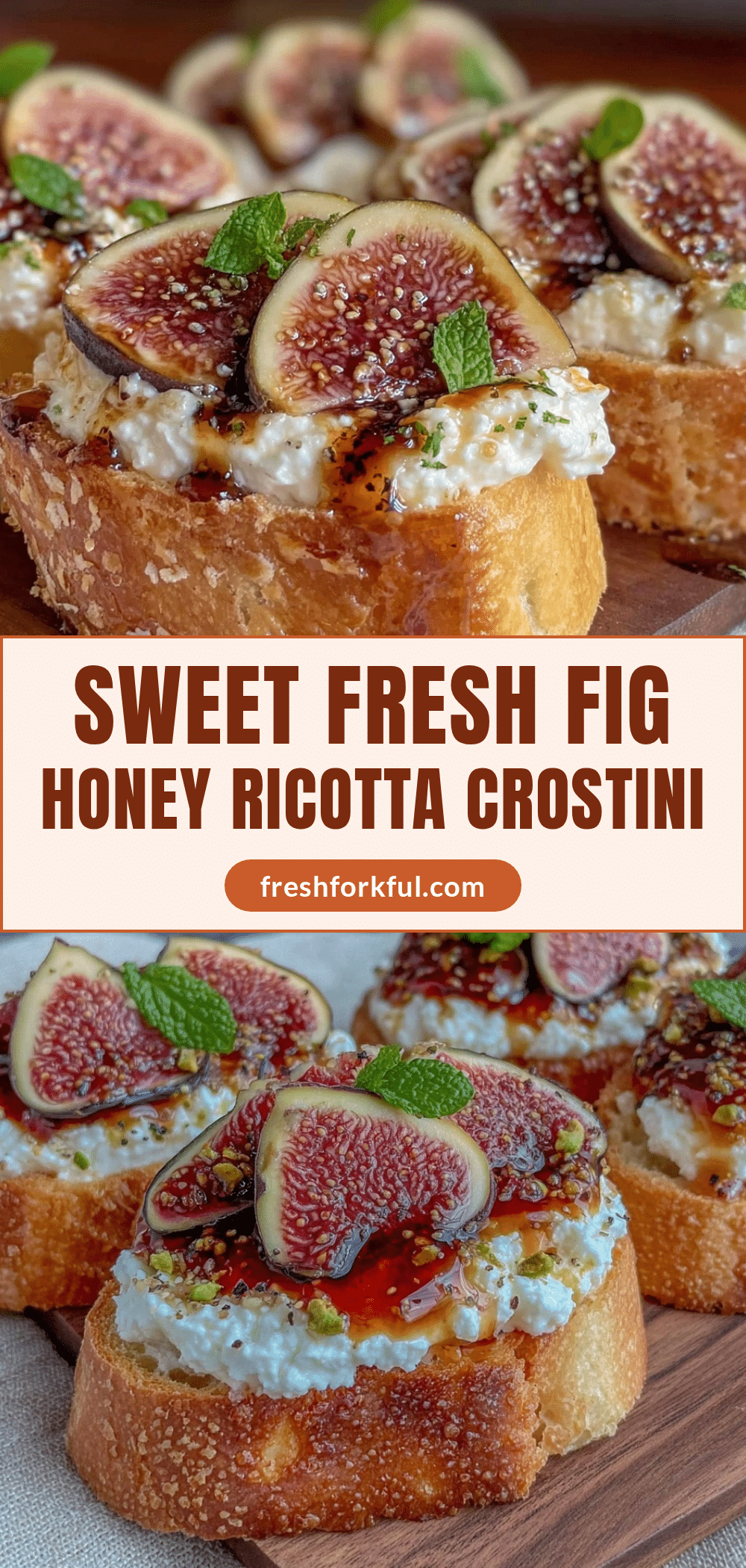 Fresh Fig and Honey Ricotta Crostini recipe
