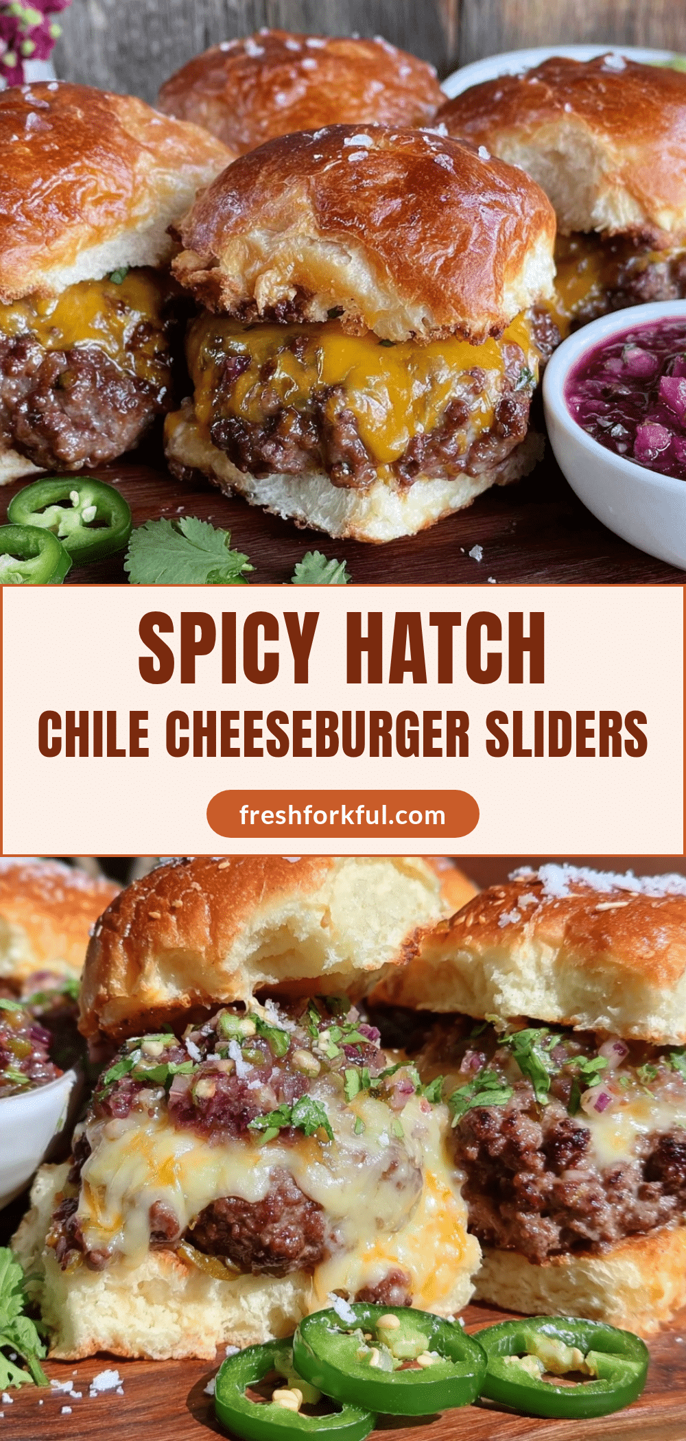 Hatch chile cheeseburger sliders recipe