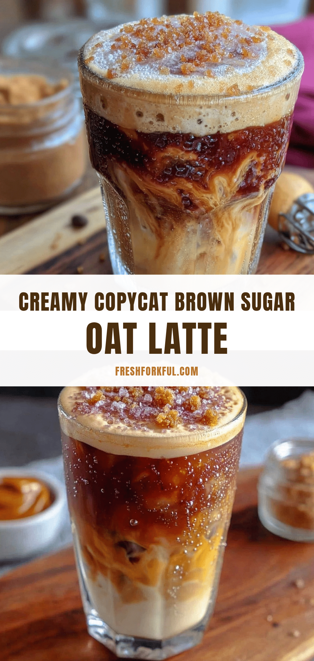 iced brown sugar oat milk espresso latte recipe