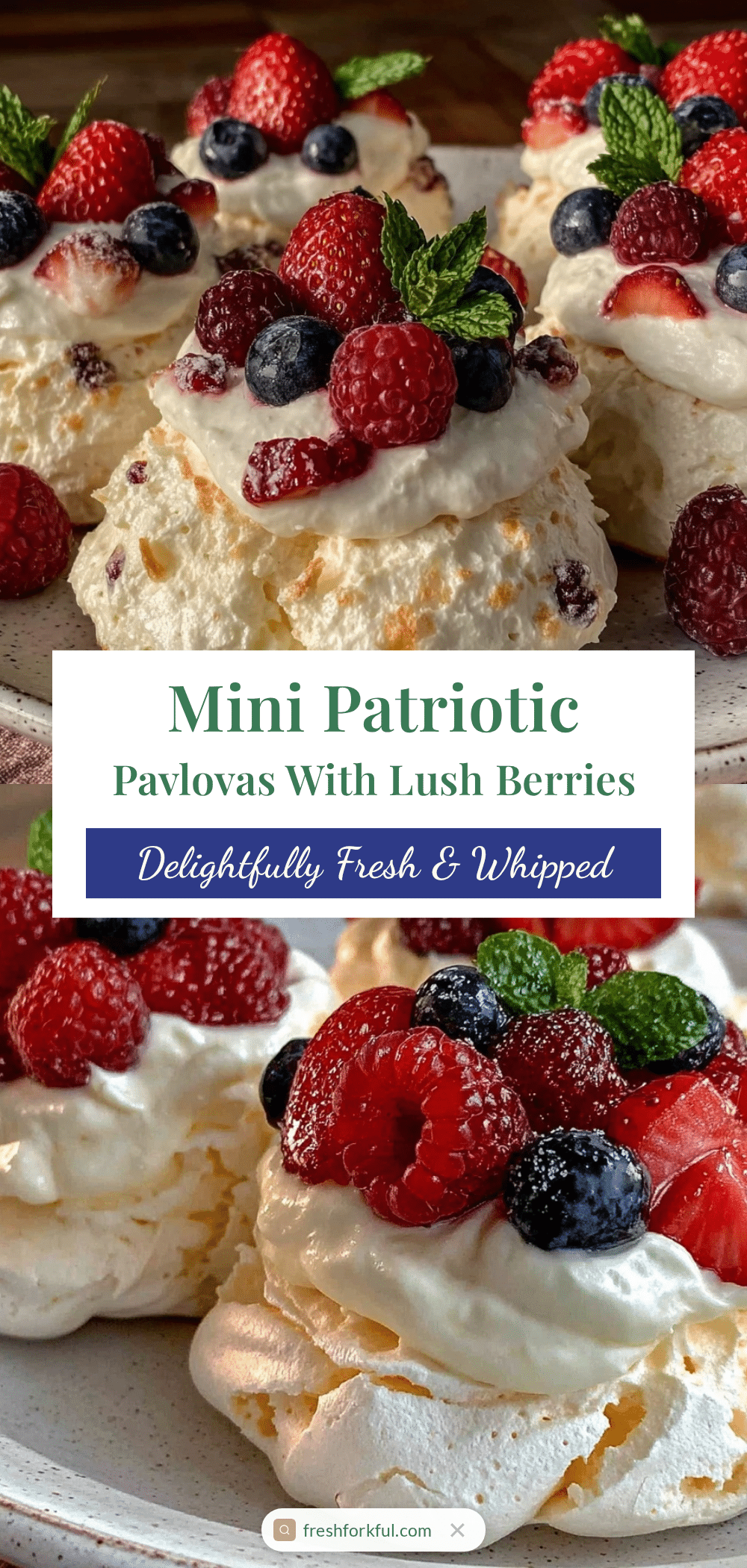 mini patriotic pavlovas recipe