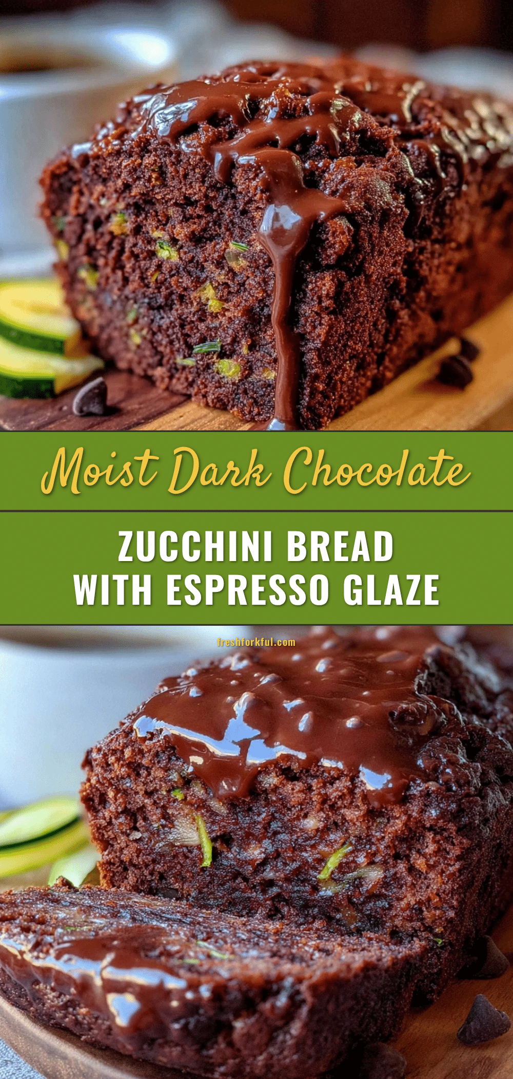 moist dark chocolate zucchini bread recipe