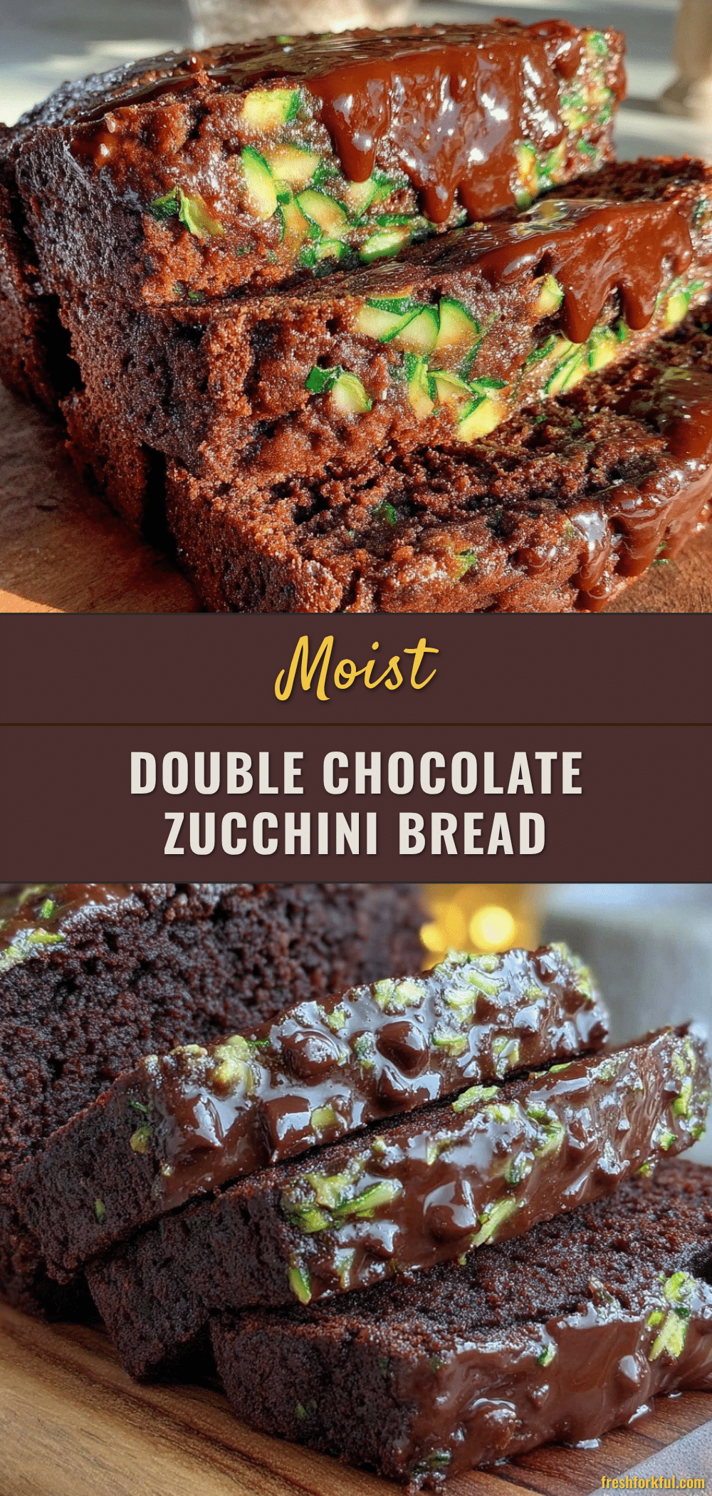 moist double chocolate zucchini bread recipe