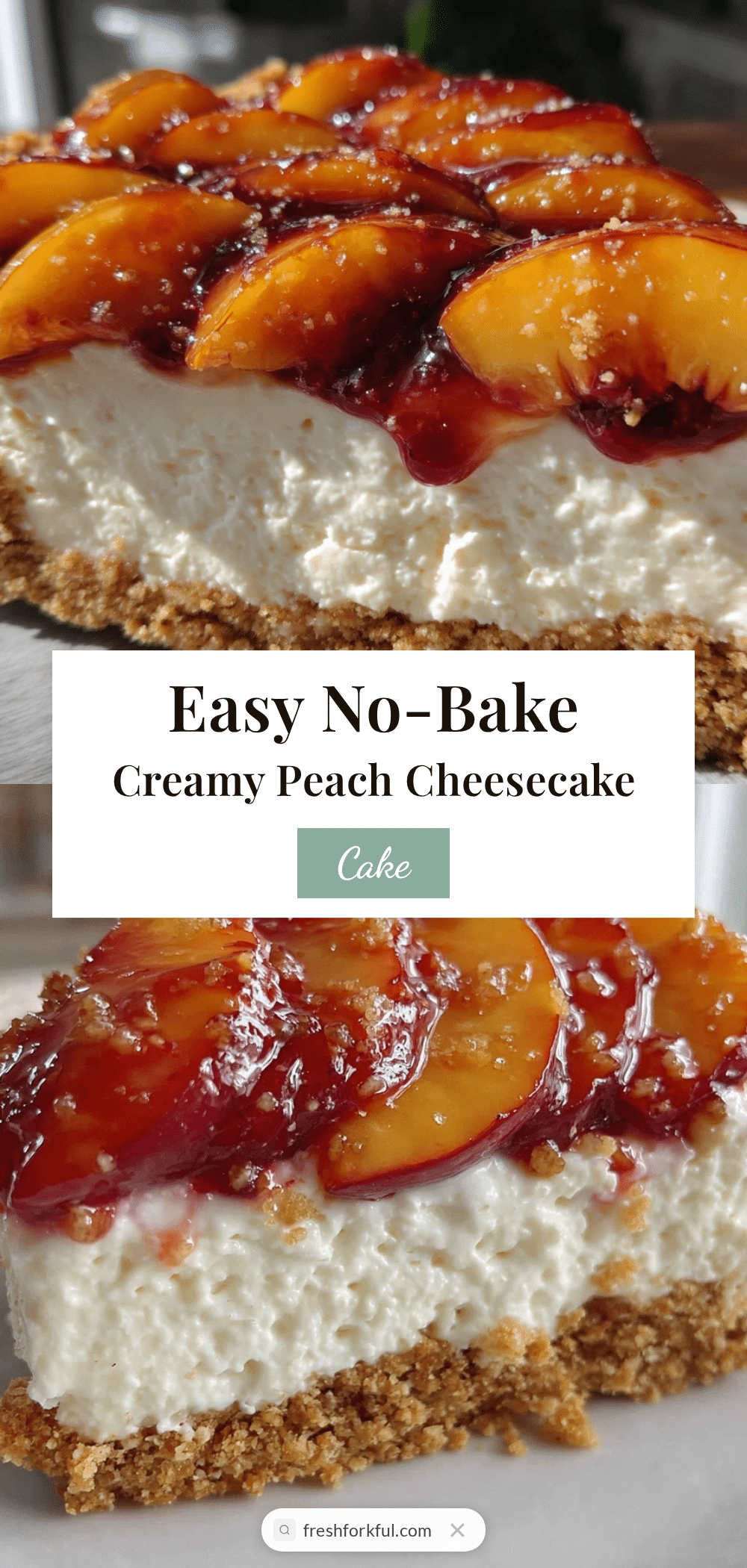 no-bake peach cheesecake icebox cake recipe