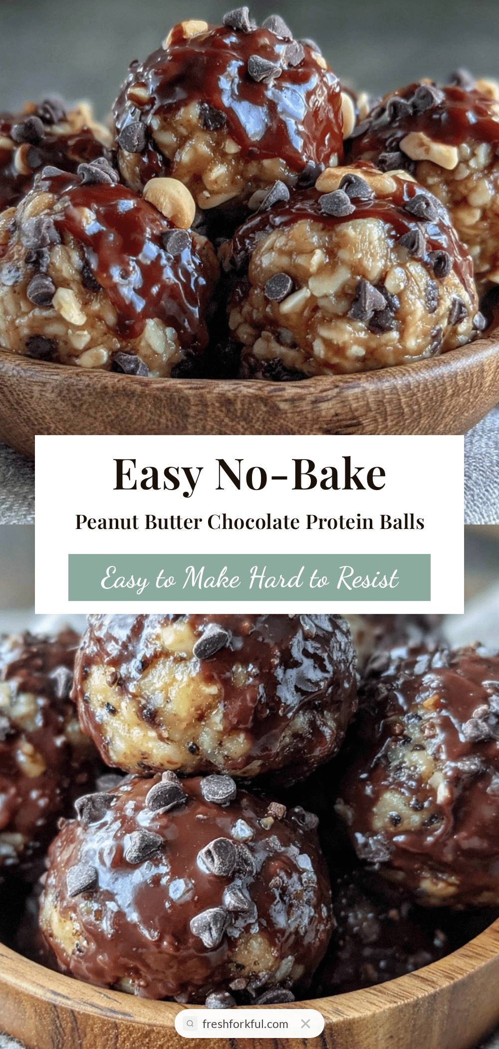 no bake peanut butter chocolate protein balls recipe