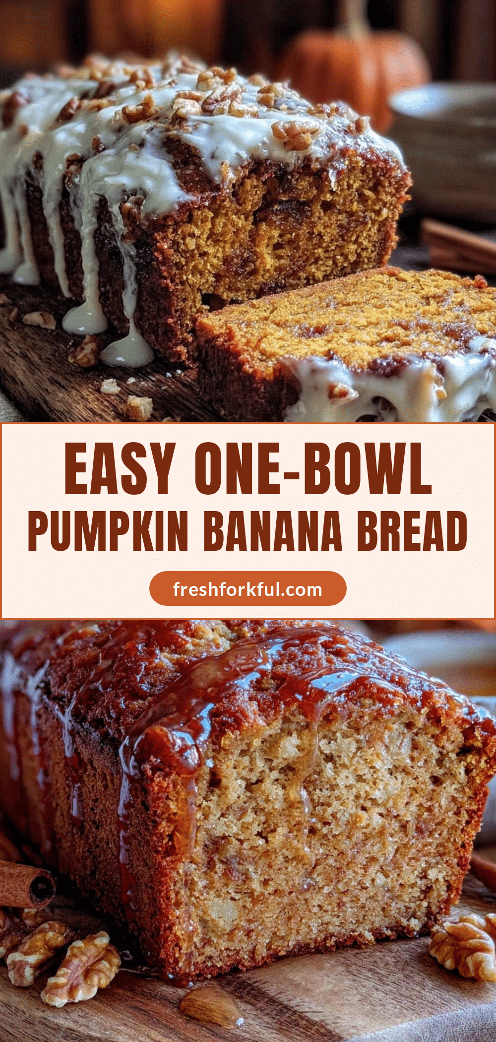 one-bowl pumpkin banana bread recipe