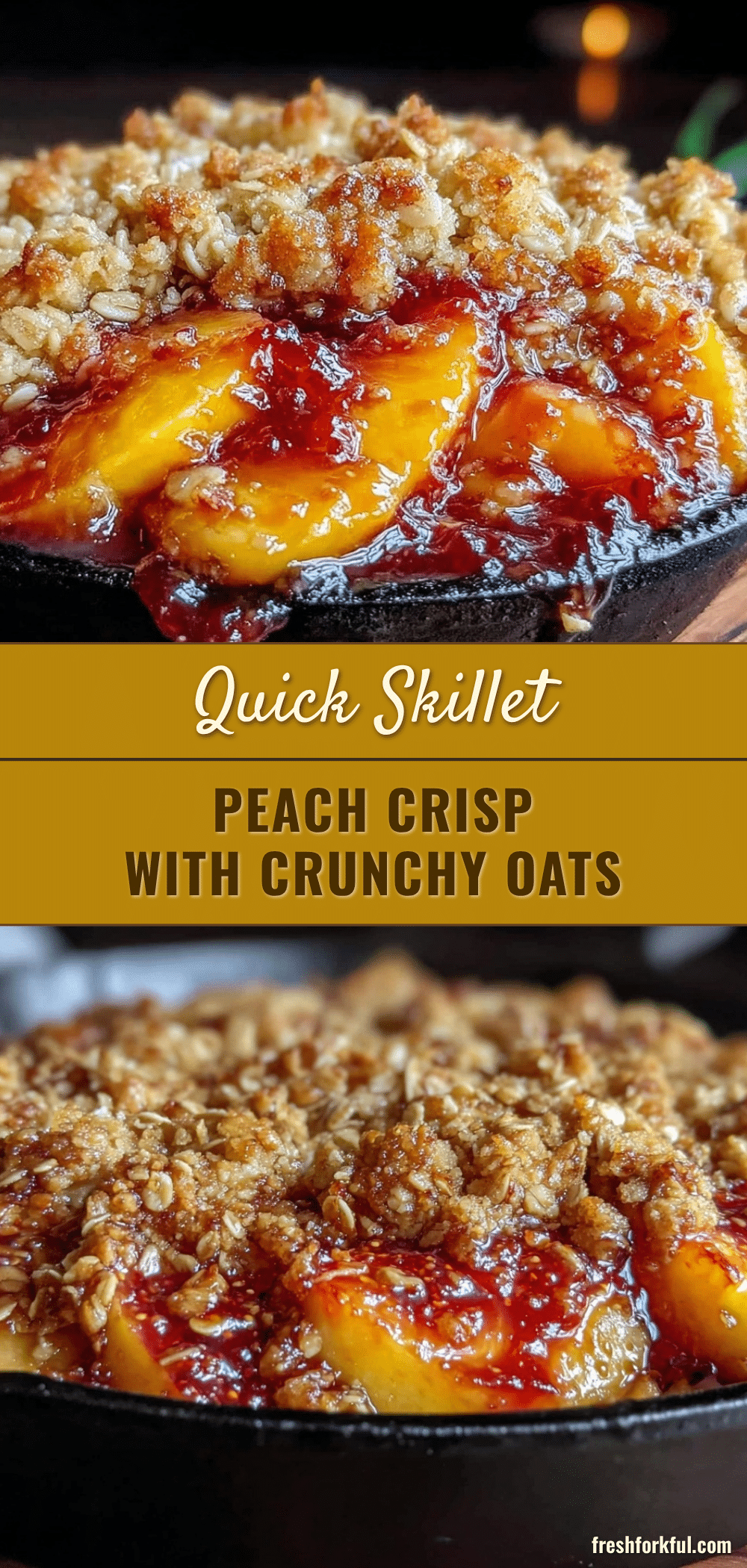 quick skillet peach crisp recipe