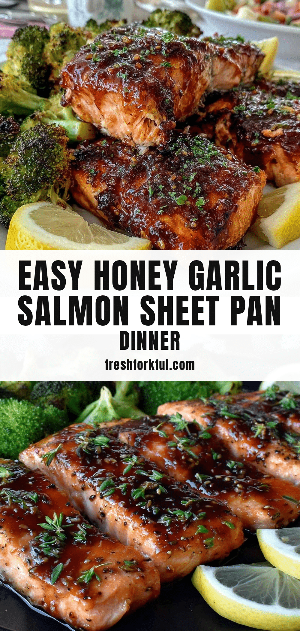 sheet pan honey garlic salmon recipe