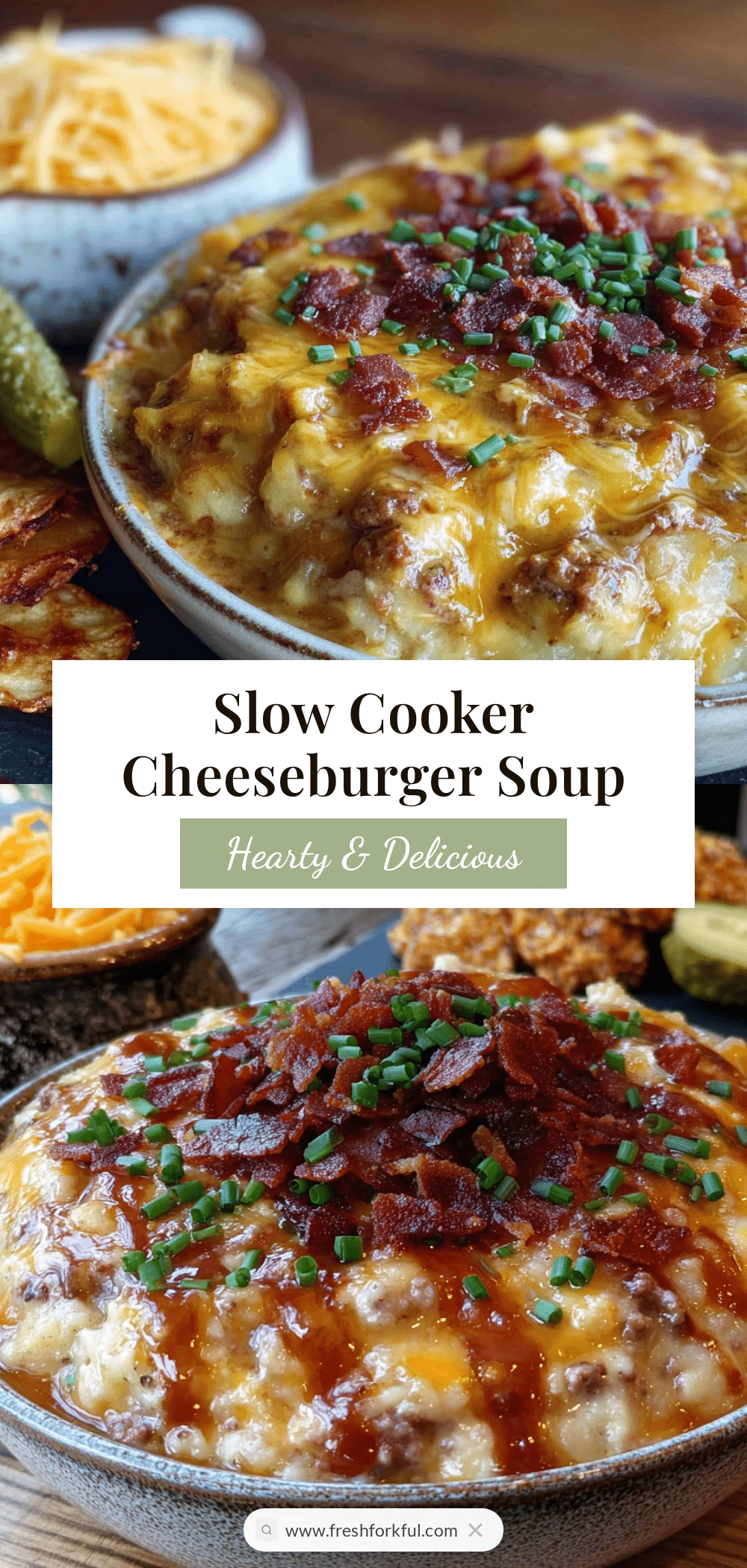 creamy slow cooker cheeseburger potato soup recipe