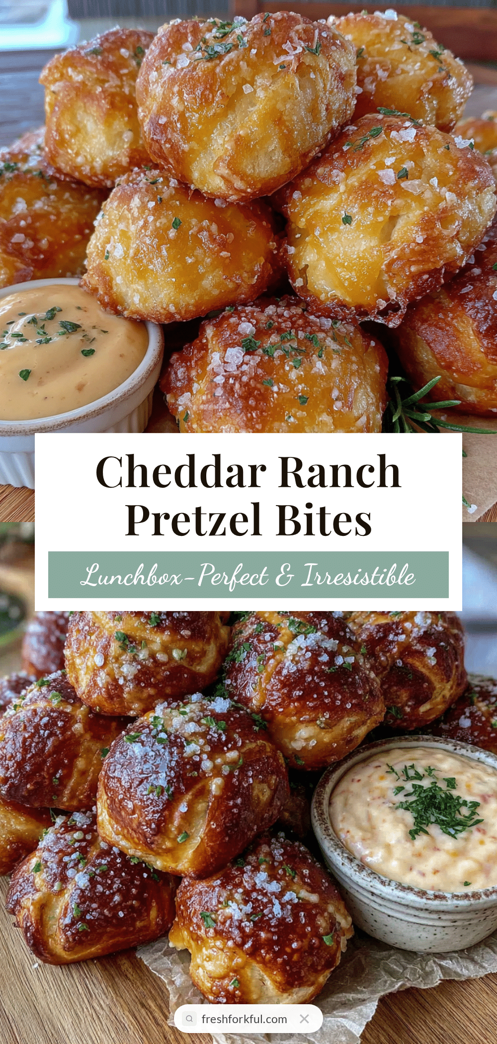 Easy Cheddar Ranch Pretzel Bites recipe