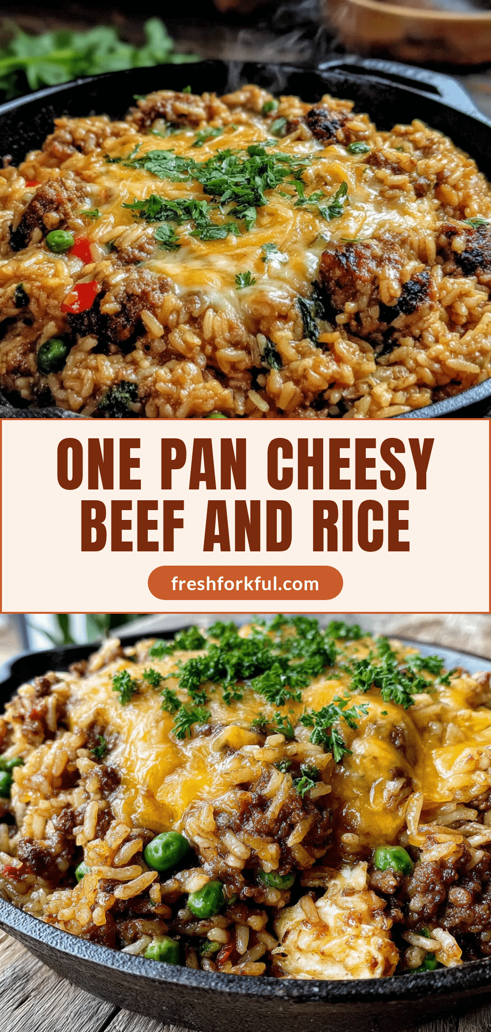 one pan cheesy beef and rice skillet recipe