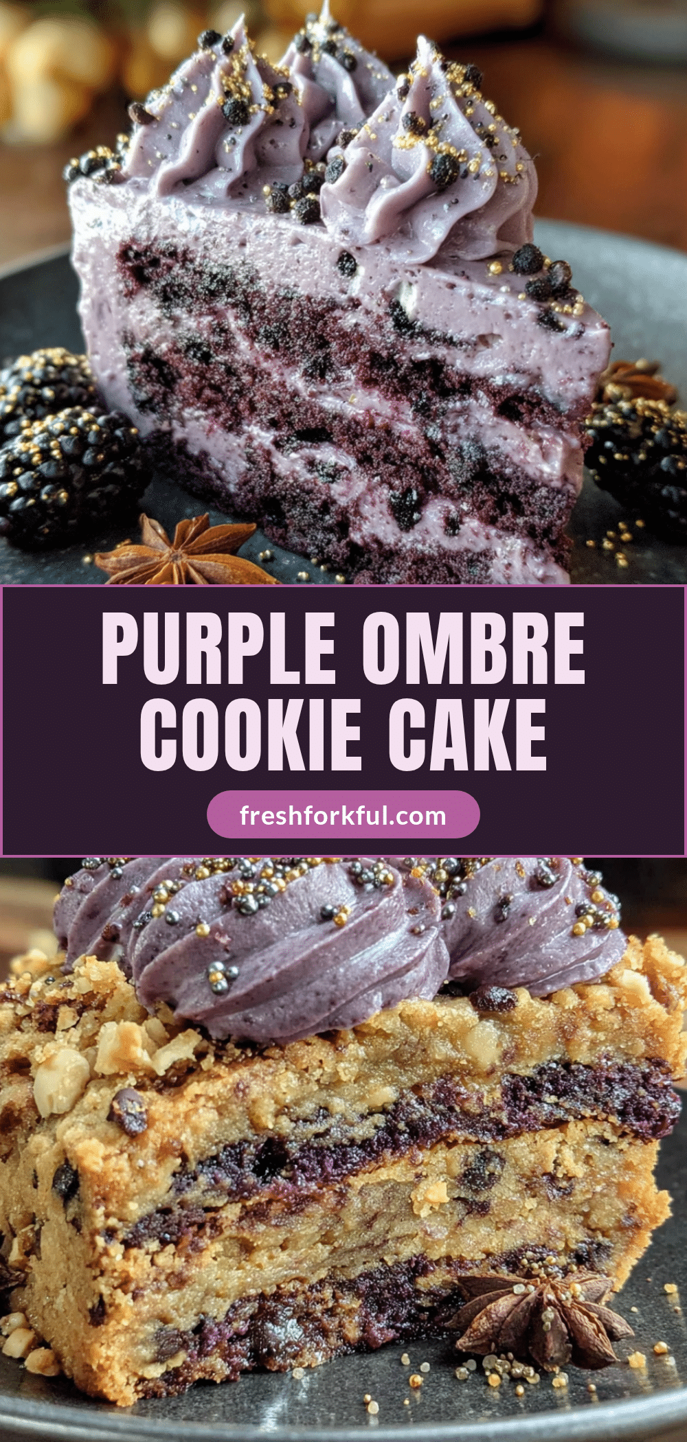 purple ombre halloween cookie cake recipe