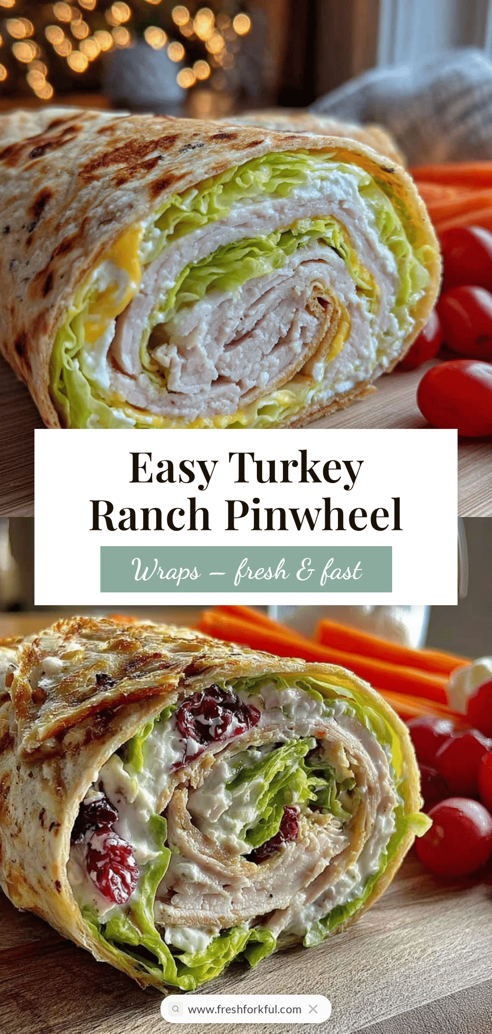Turkey Ranch Pinwheel Wraps recipe
