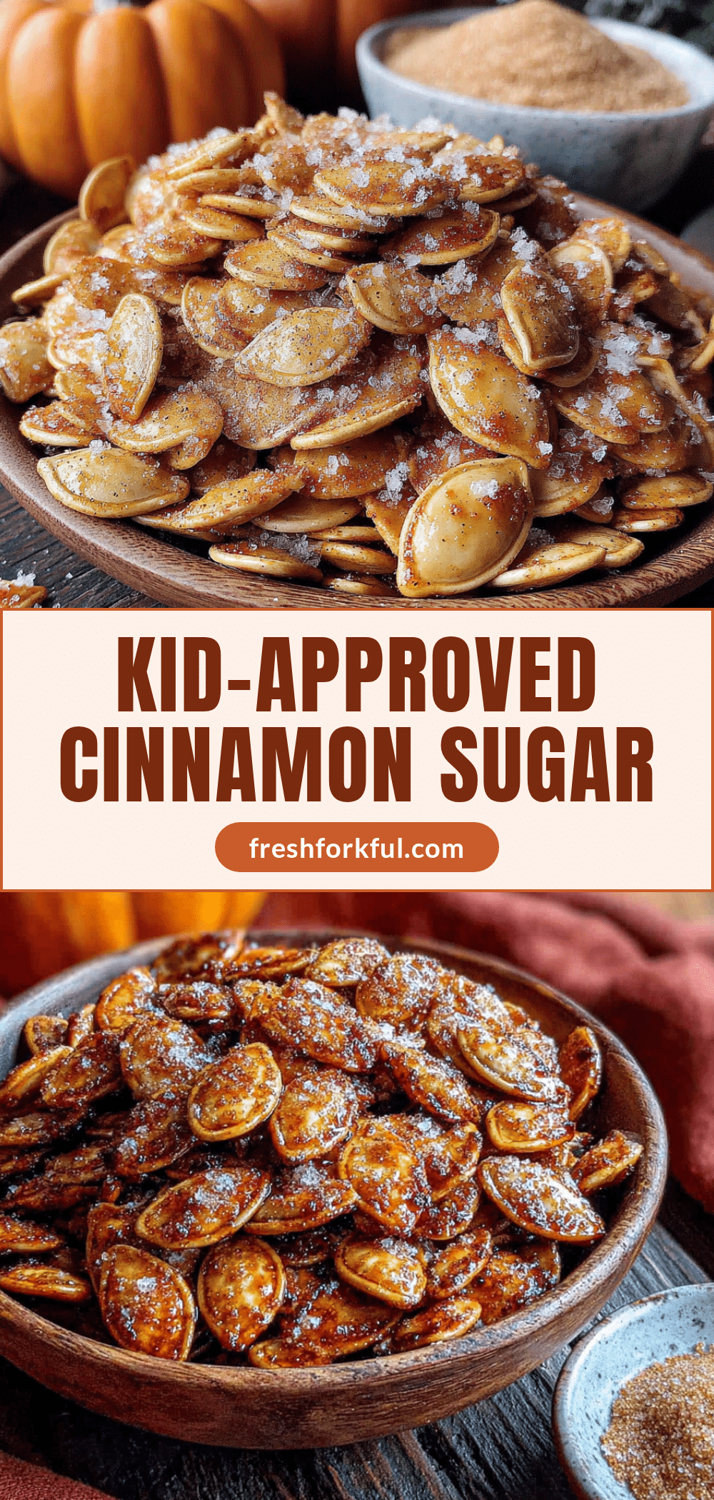 air fryer cinnamon sugar pumpkin seeds recipe