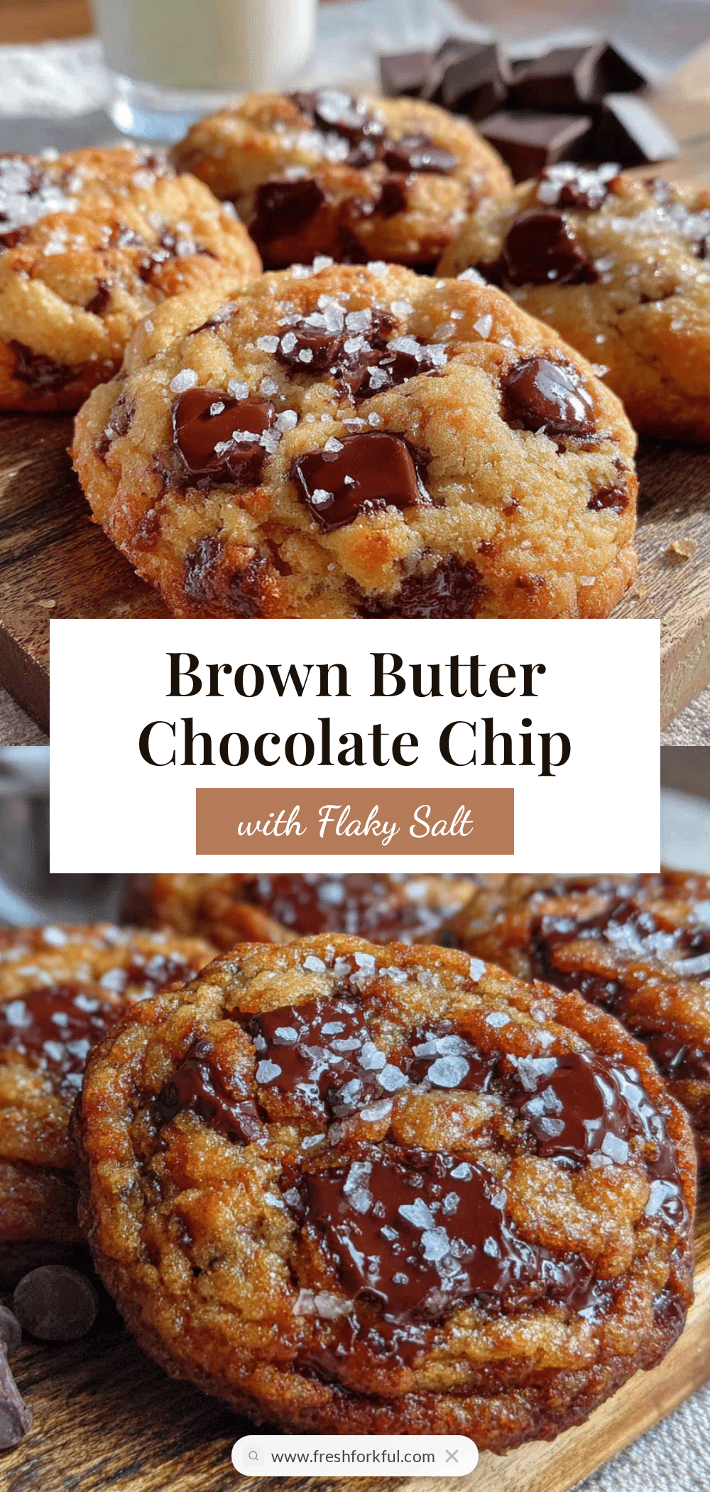 brown butter chocolate chip cookies with flaky salt recipe