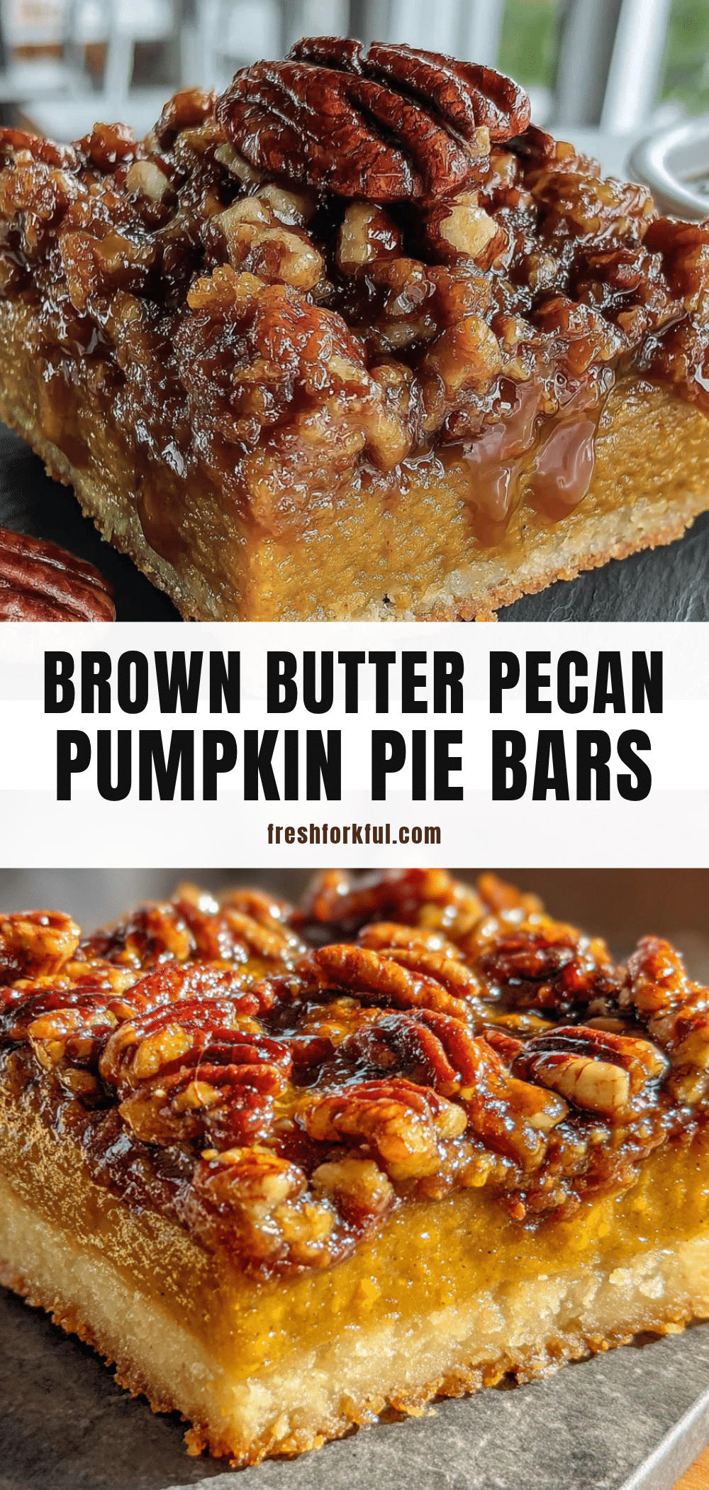 brown butter pecan pumpkin pie bars recipe
