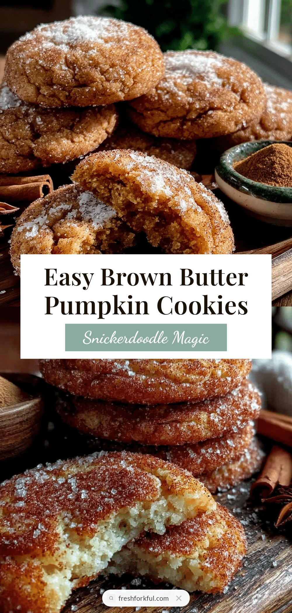 brown butter pumpkin snickerdoodle cookies recipe
