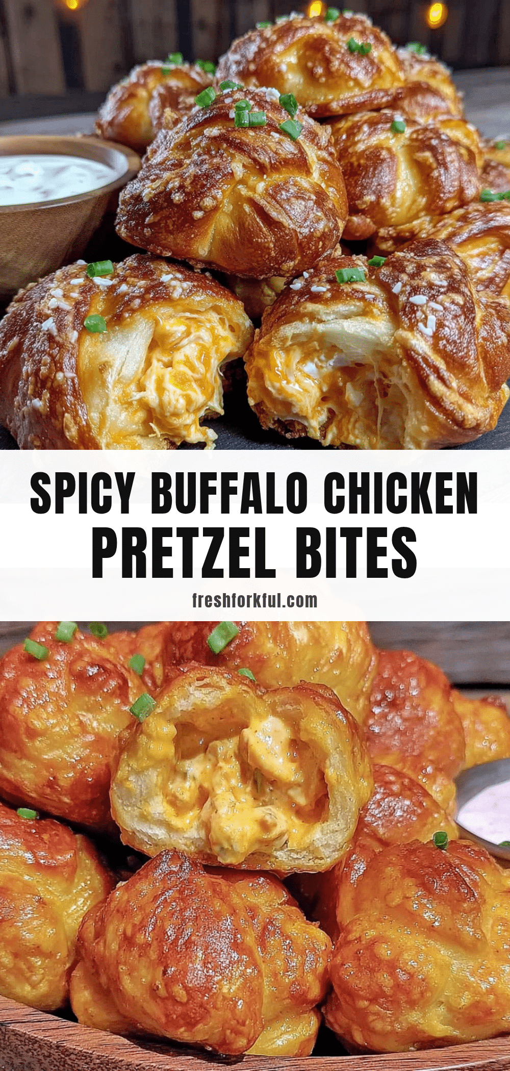 buffalo chicken stuffed pretzel bites recipe