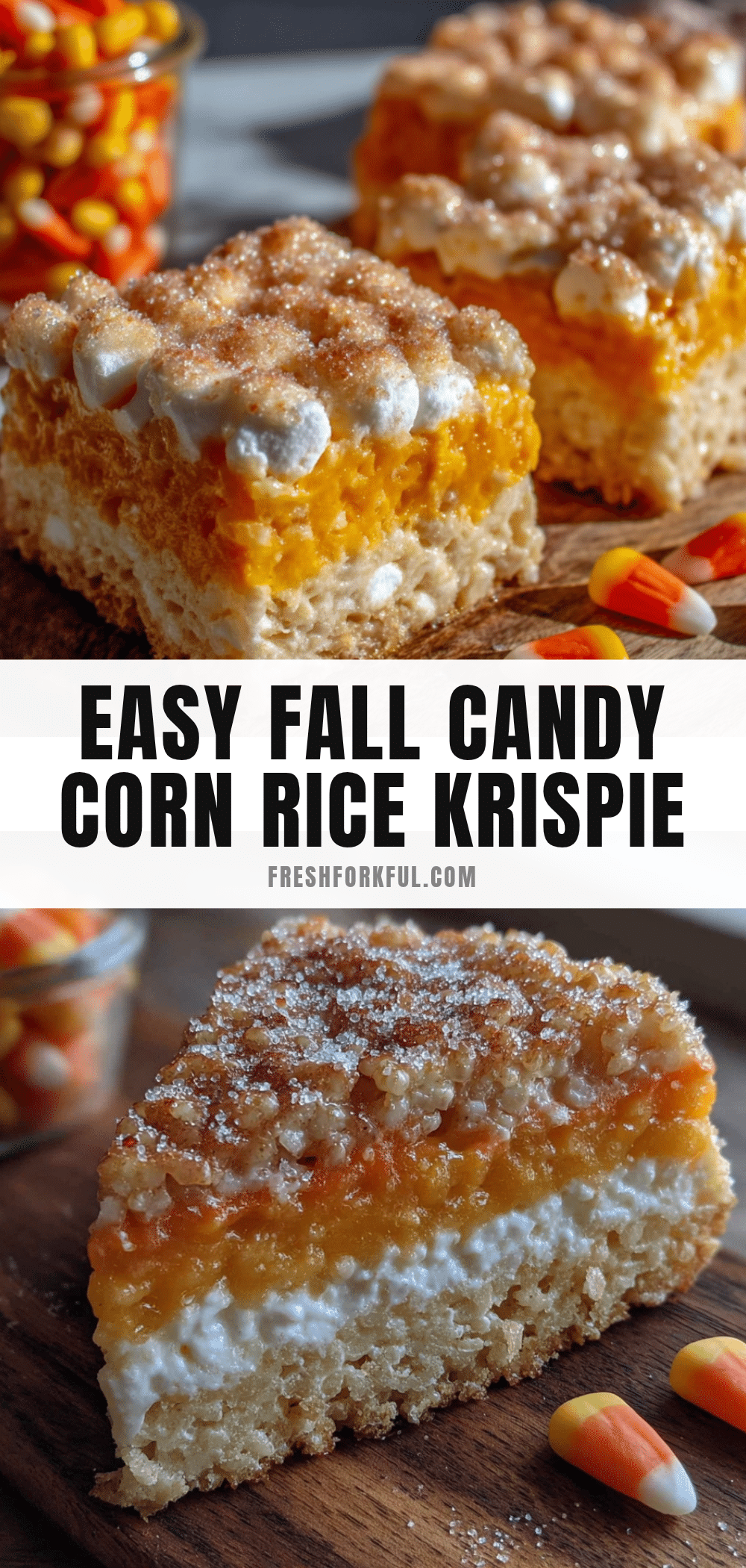 candy corn rice krispie treats recipe