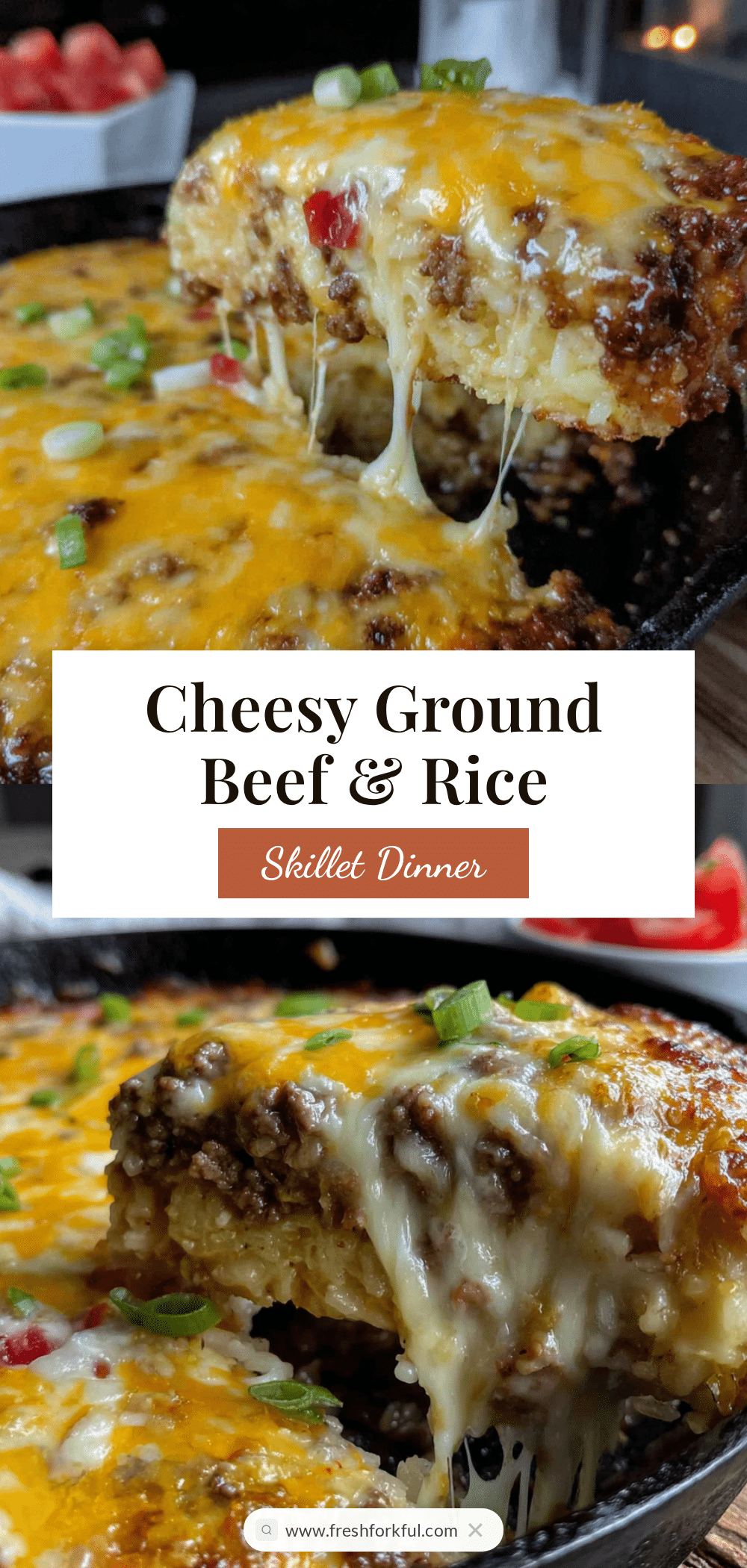 cheesy ground beef and rice skillet recipe