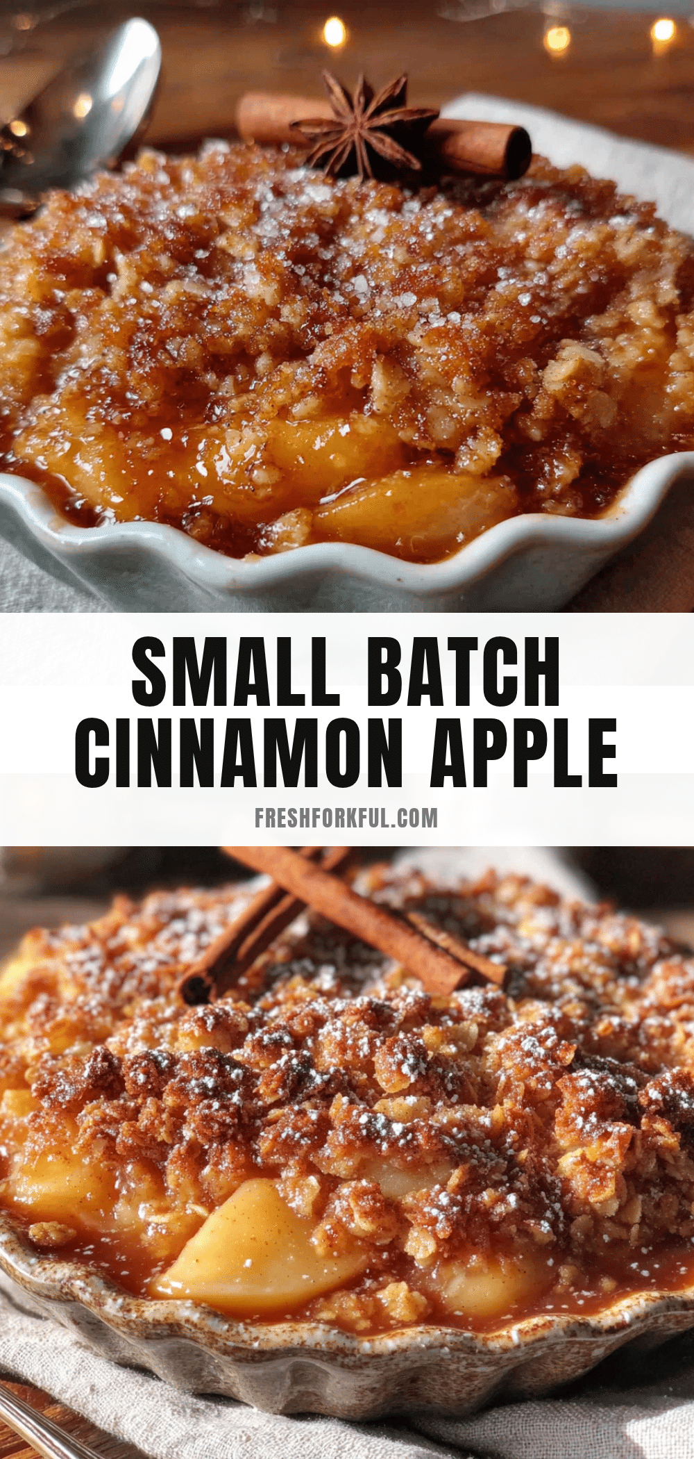 cinnamon apple crisp for two recipe