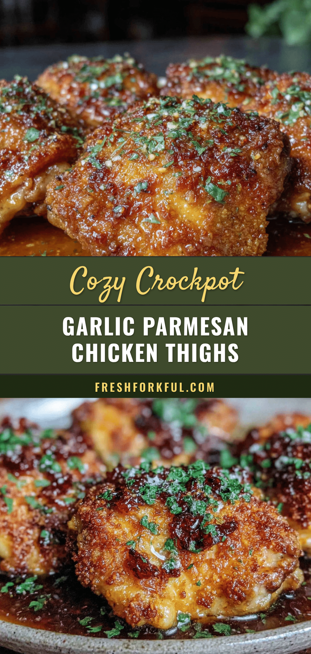 cozy crockpot garlic parmesan chicken thighs recipe