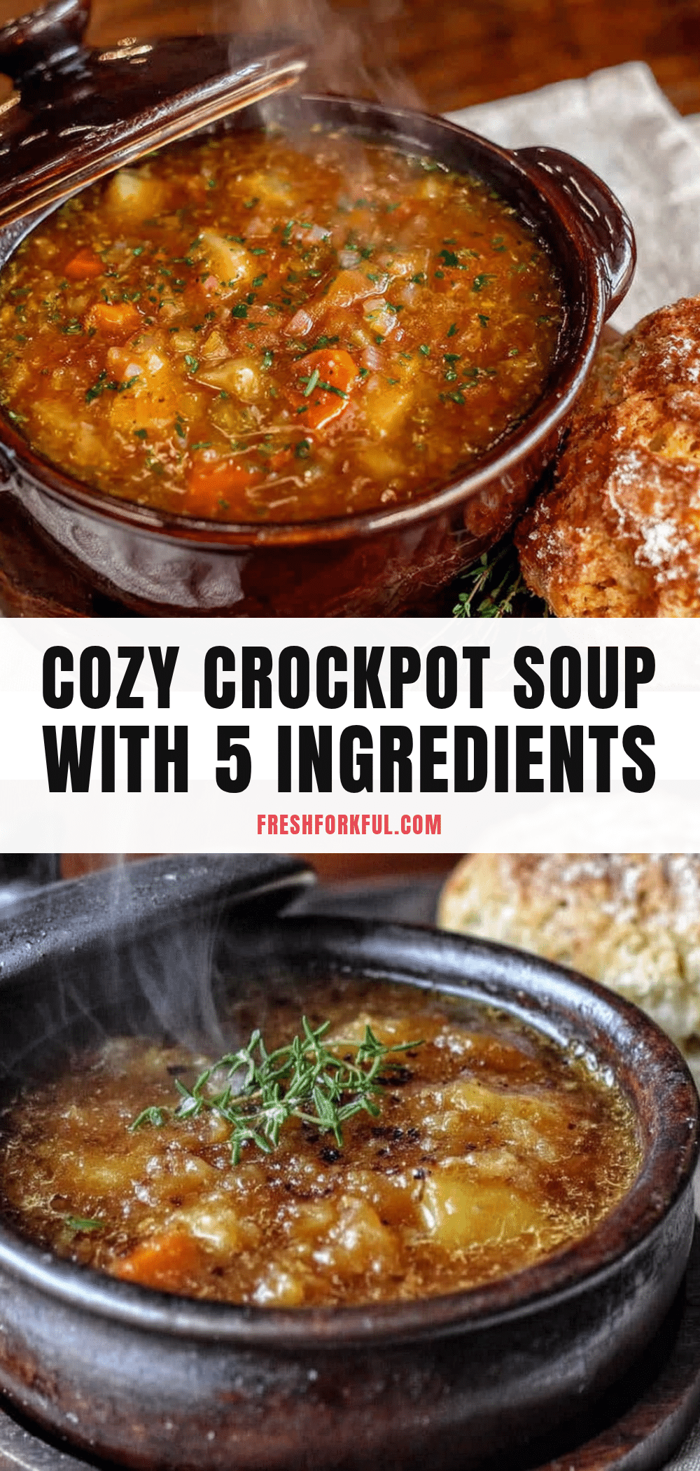 cozy crockpot soup with 5 ingredients recipe