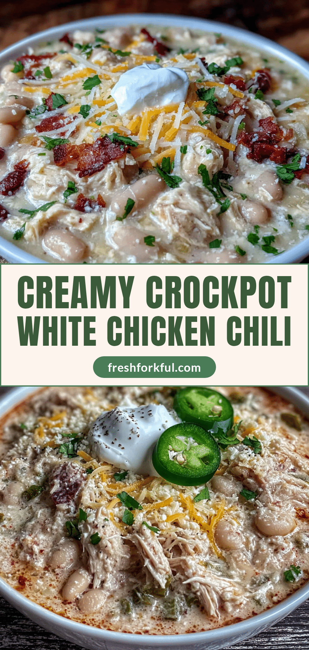 creamy crockpot white chicken chili recipe