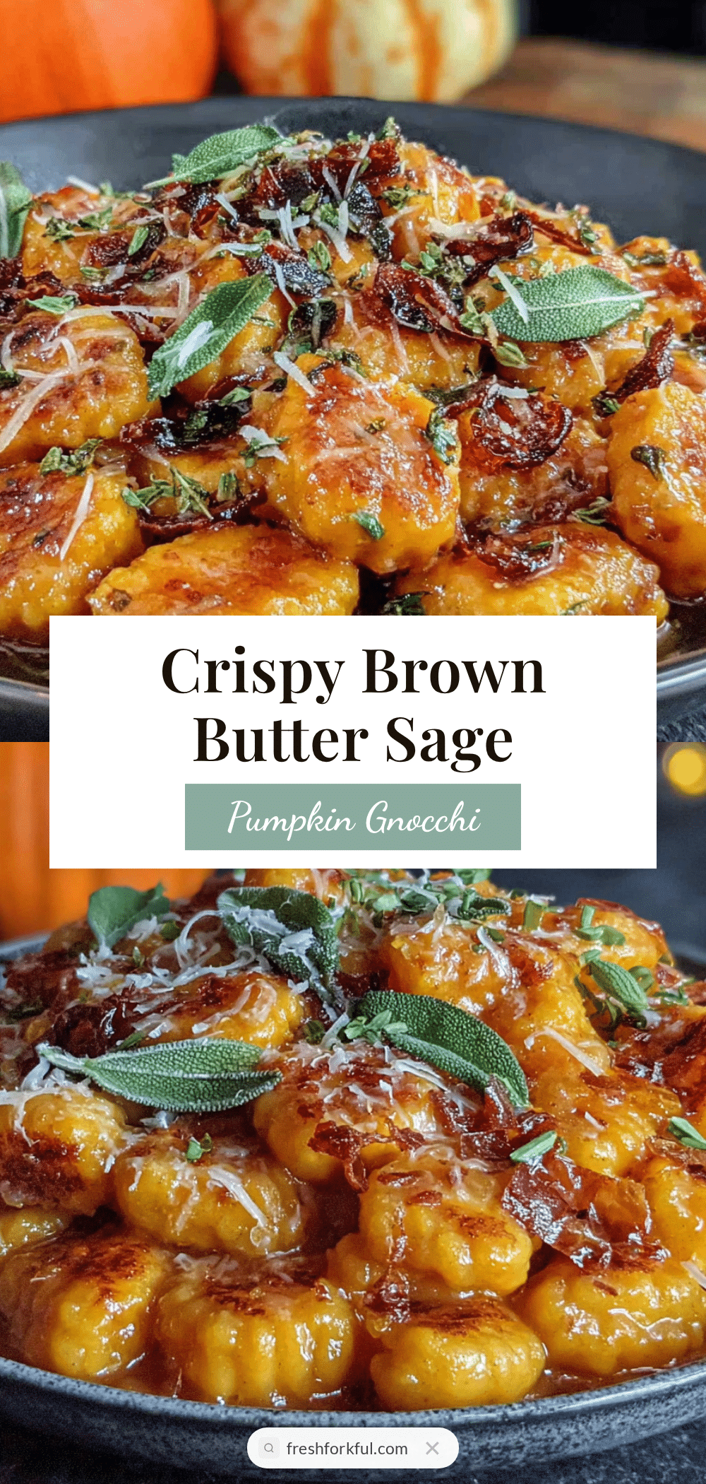 crispy brown butter sage pumpkin gnocchi recipe