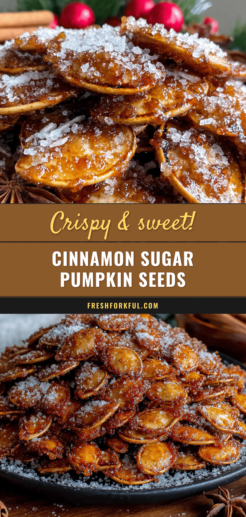 crispy cinnamon sugar roasted pumpkin seeds recipe