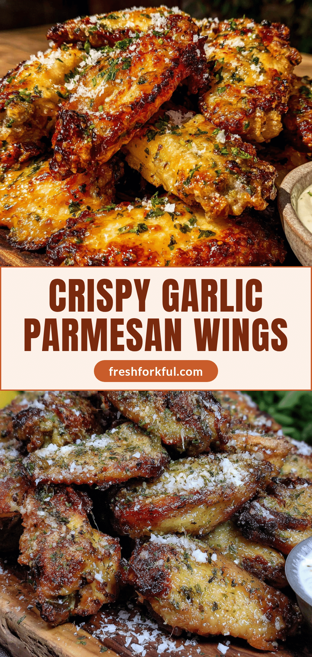 crispy garlic parmesan baked chicken wings recipe