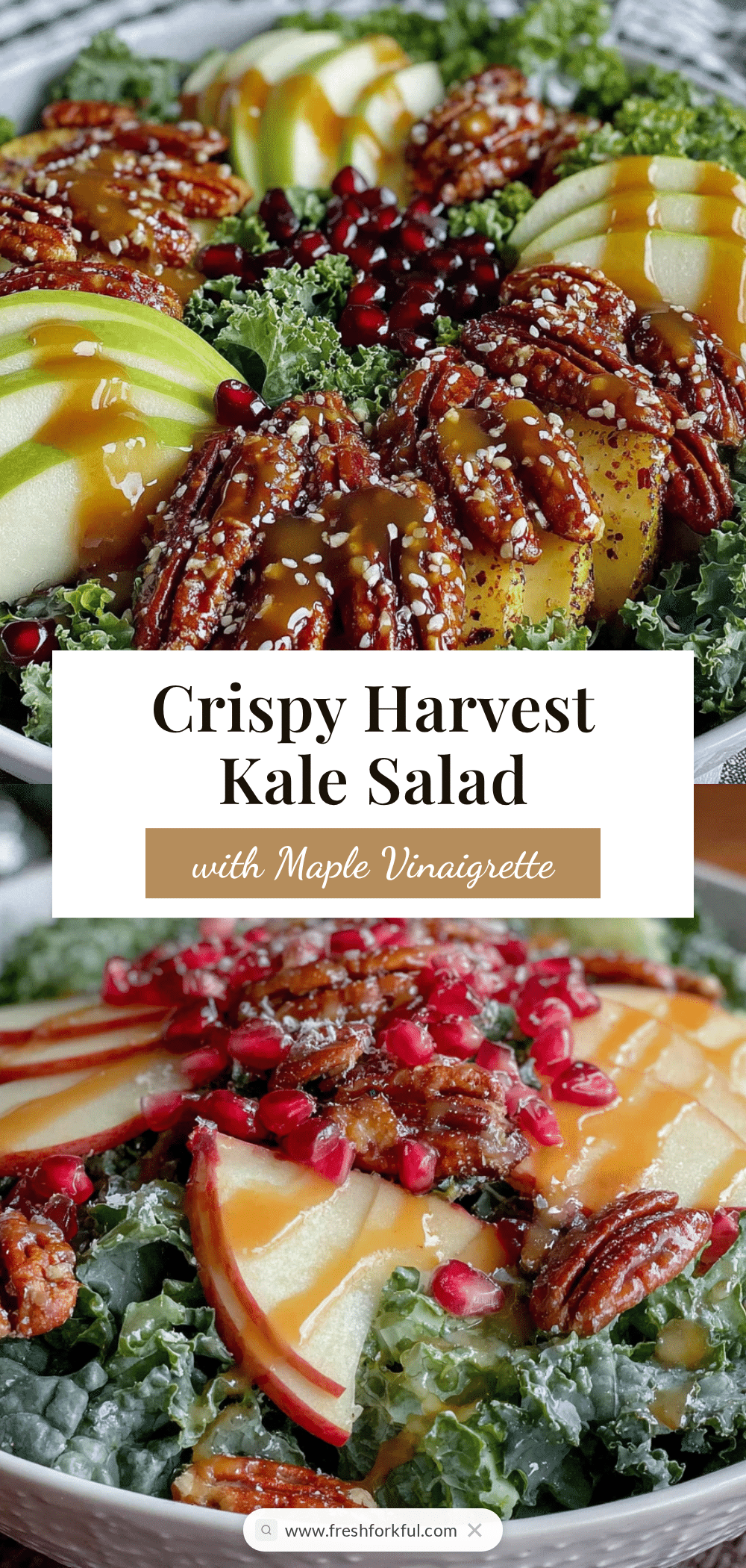 crispy harvest kale salad recipe