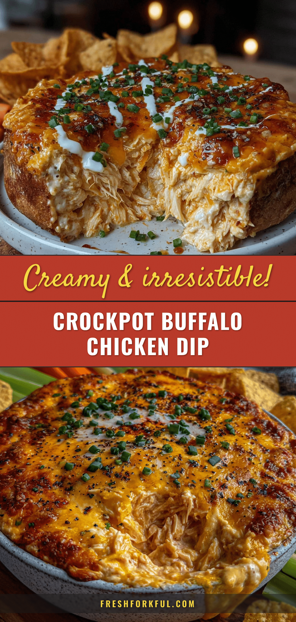 crockpot buffalo chicken dip with ranch recipe