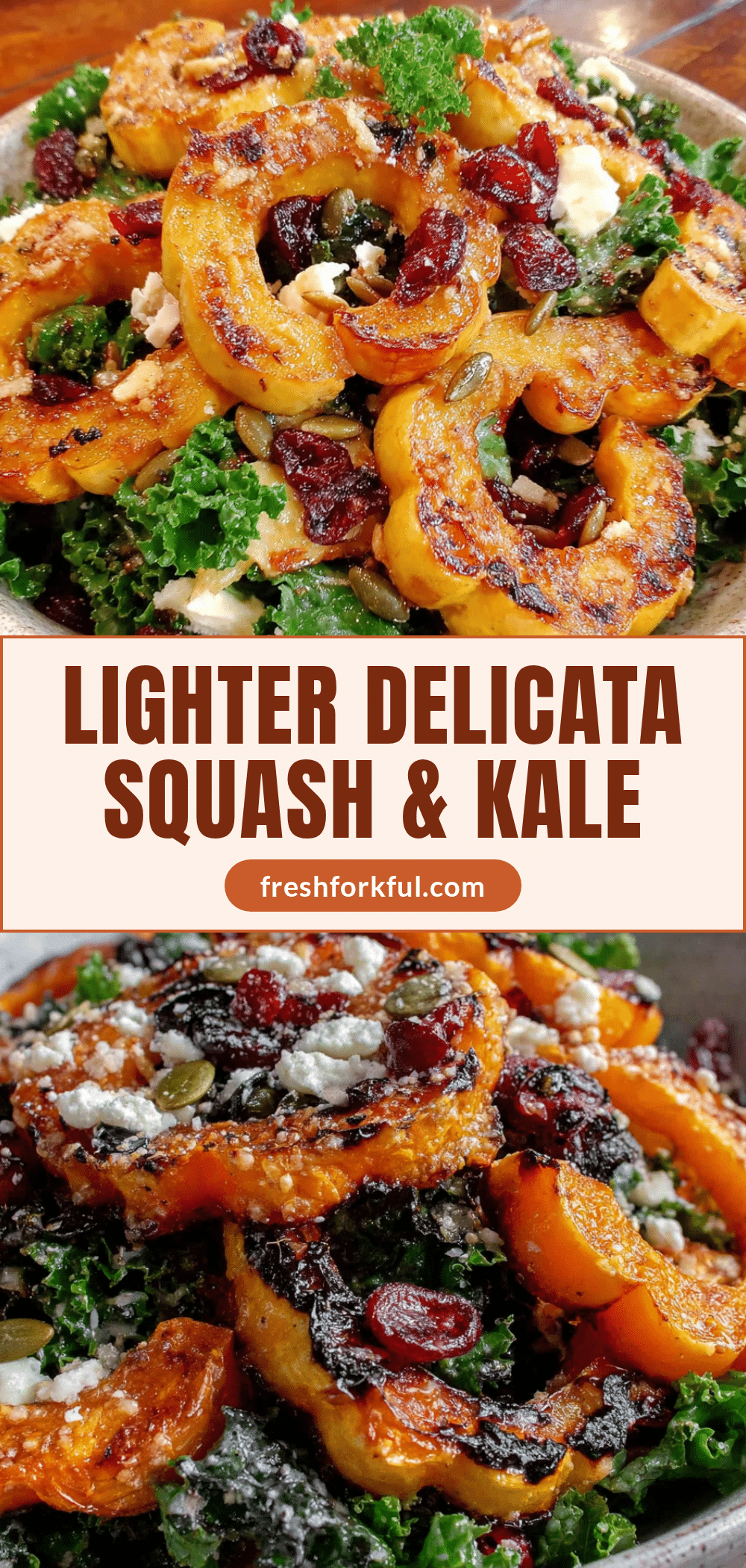 delicata squash and kale harvest salad recipe