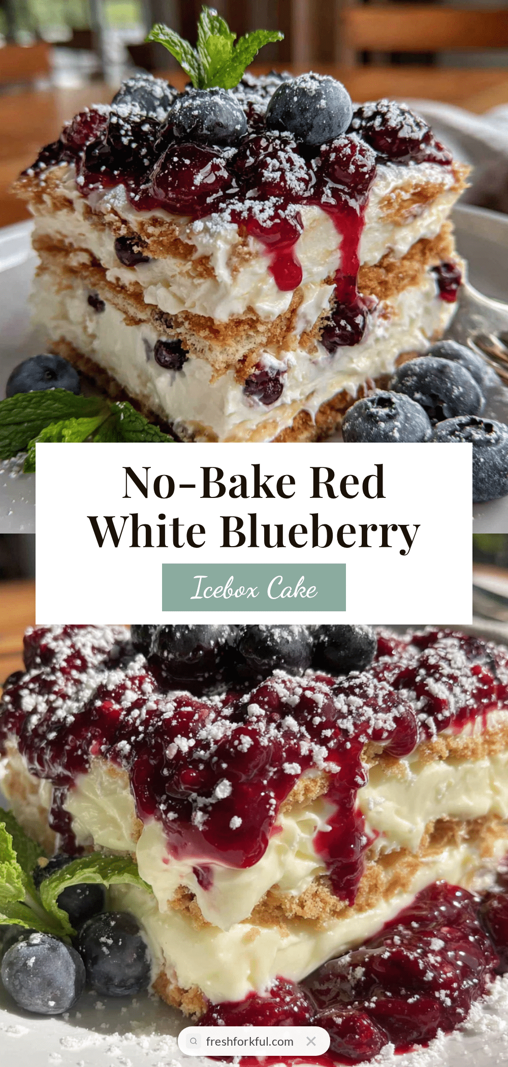 easy red white and blueberry icebox cake recipe