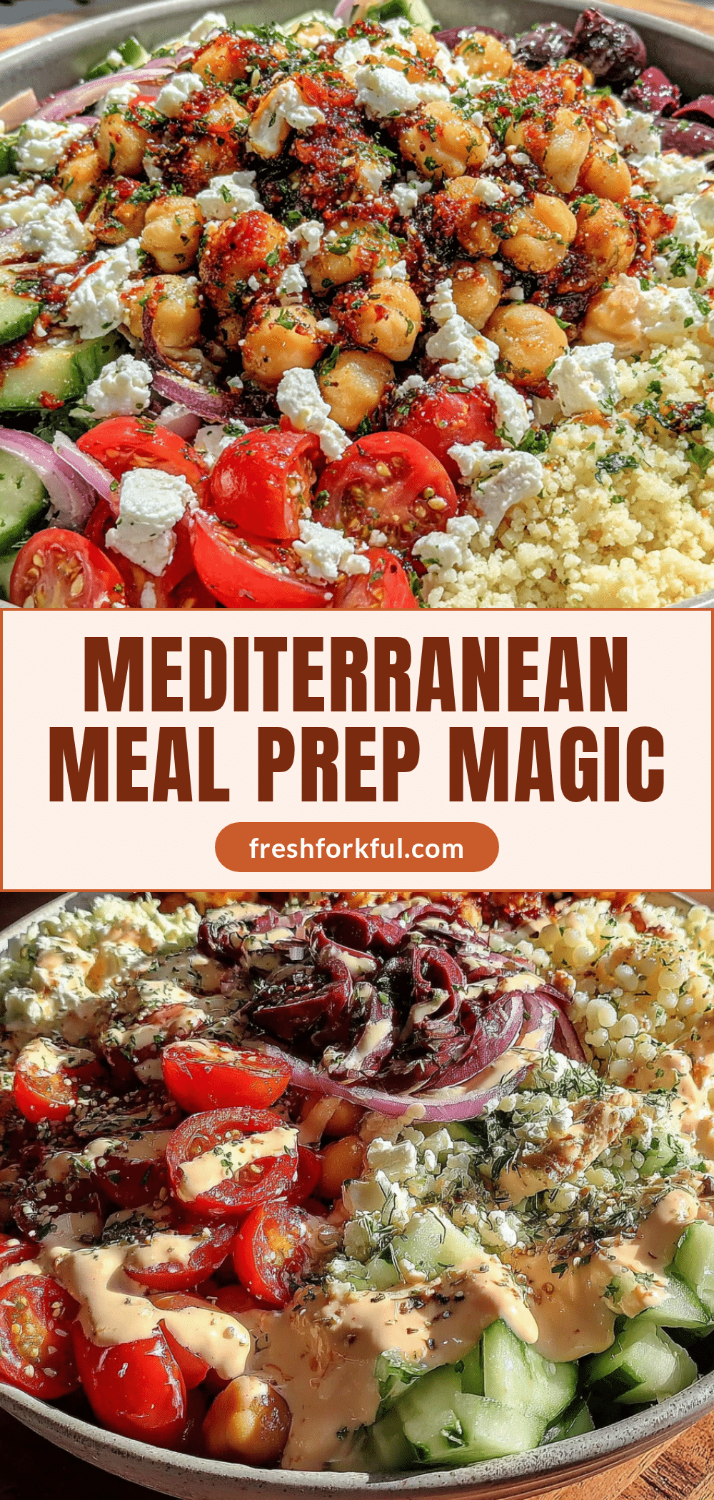 fresh mediterranean chickpea salad meal prep bowls recipe