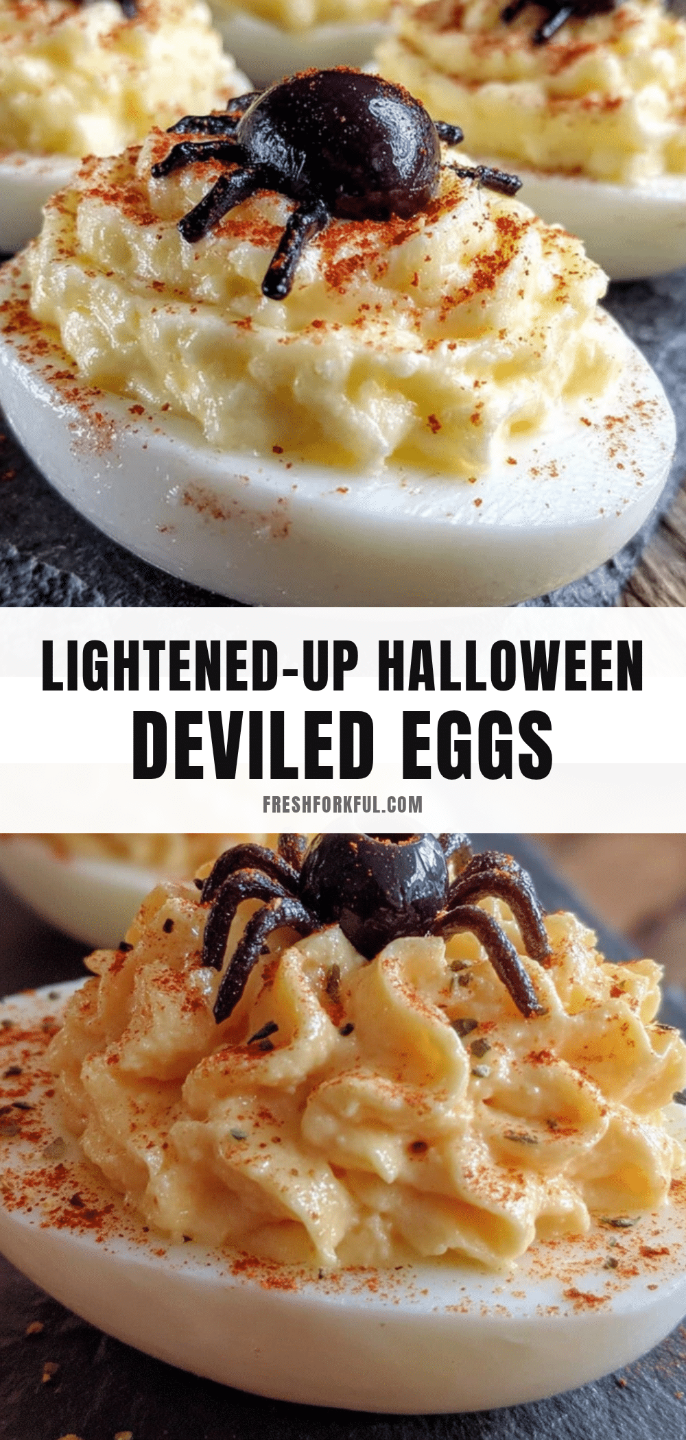 Halloween deviled eggs recipe