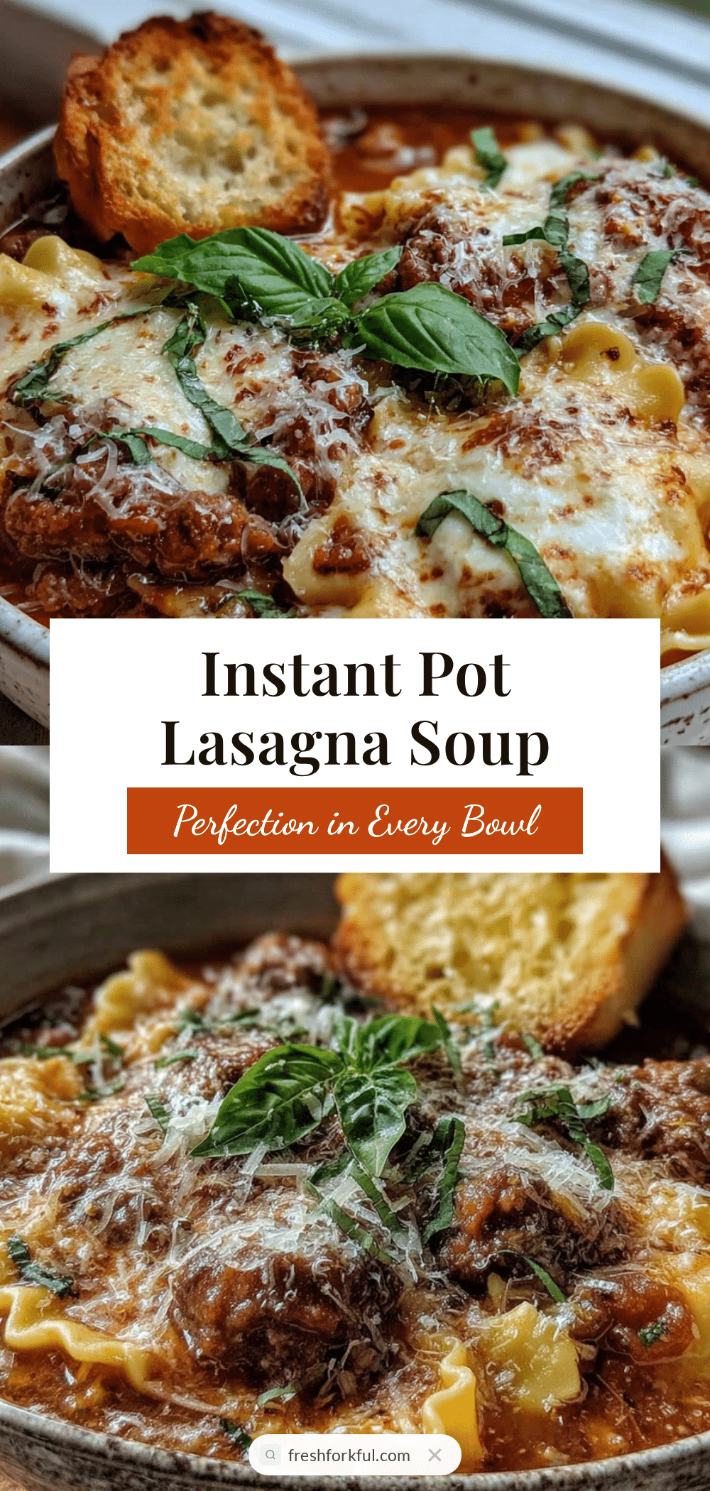 Instant Pot lasagna soup with Italian sausage recipe
