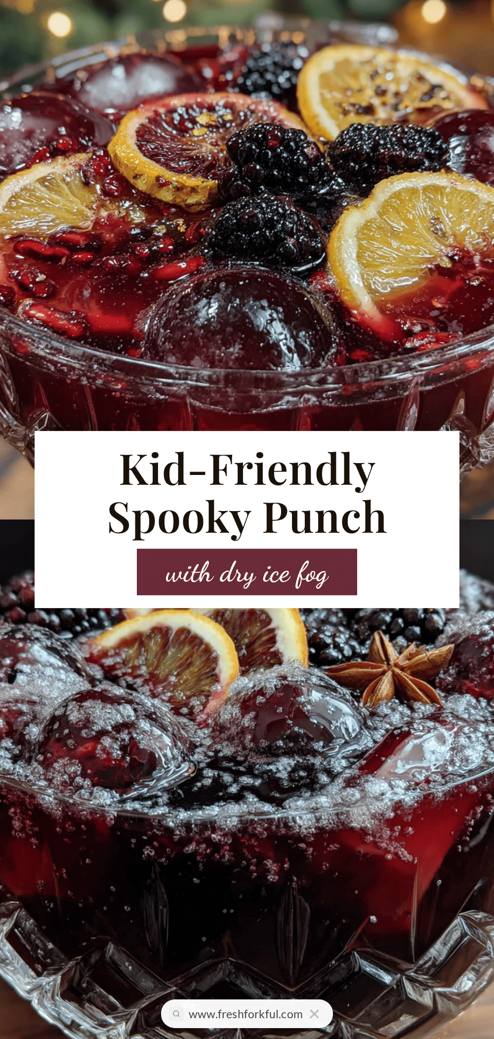 kid-friendly spooky Halloween punch with fog recipe