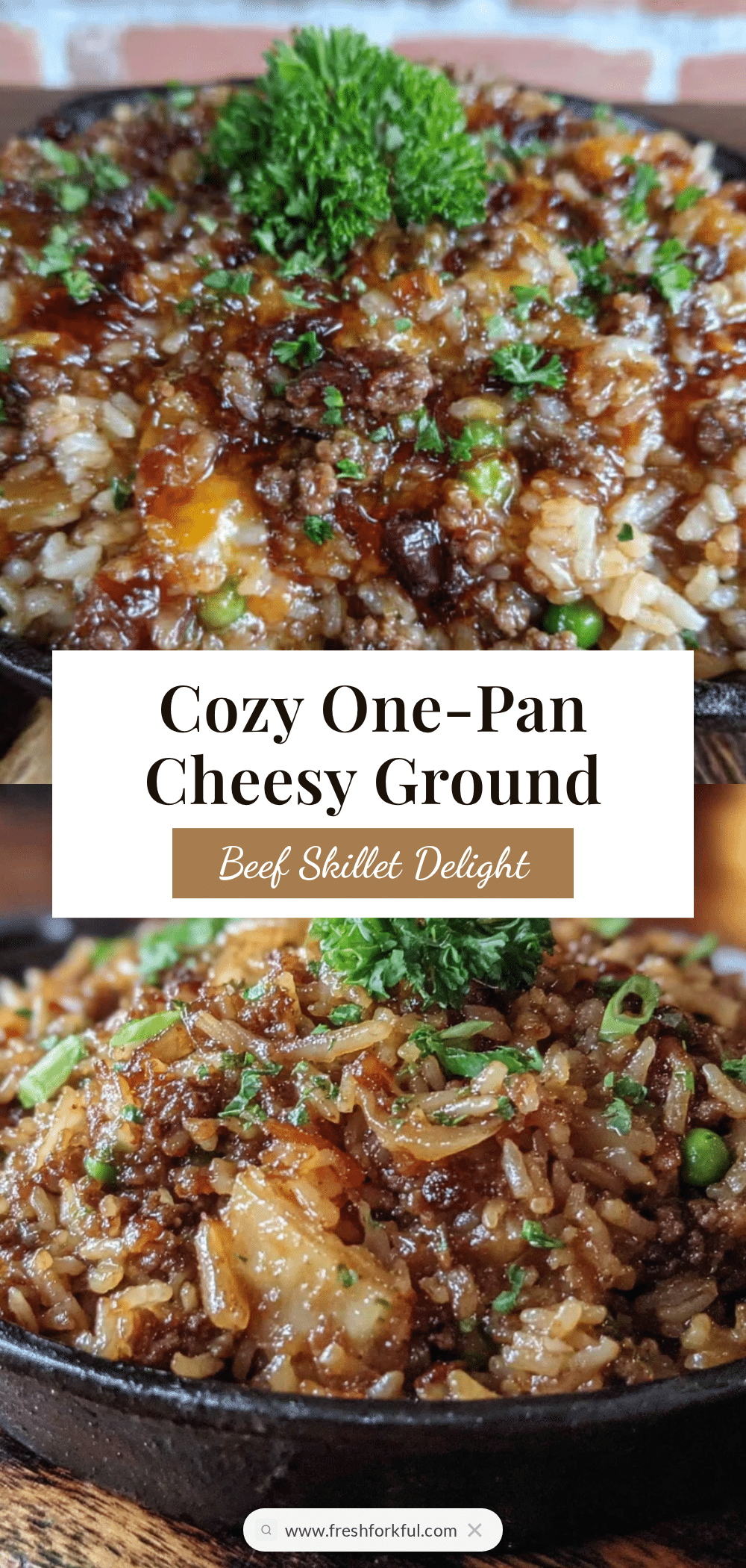 one-pan cheesy ground beef skillet recipe