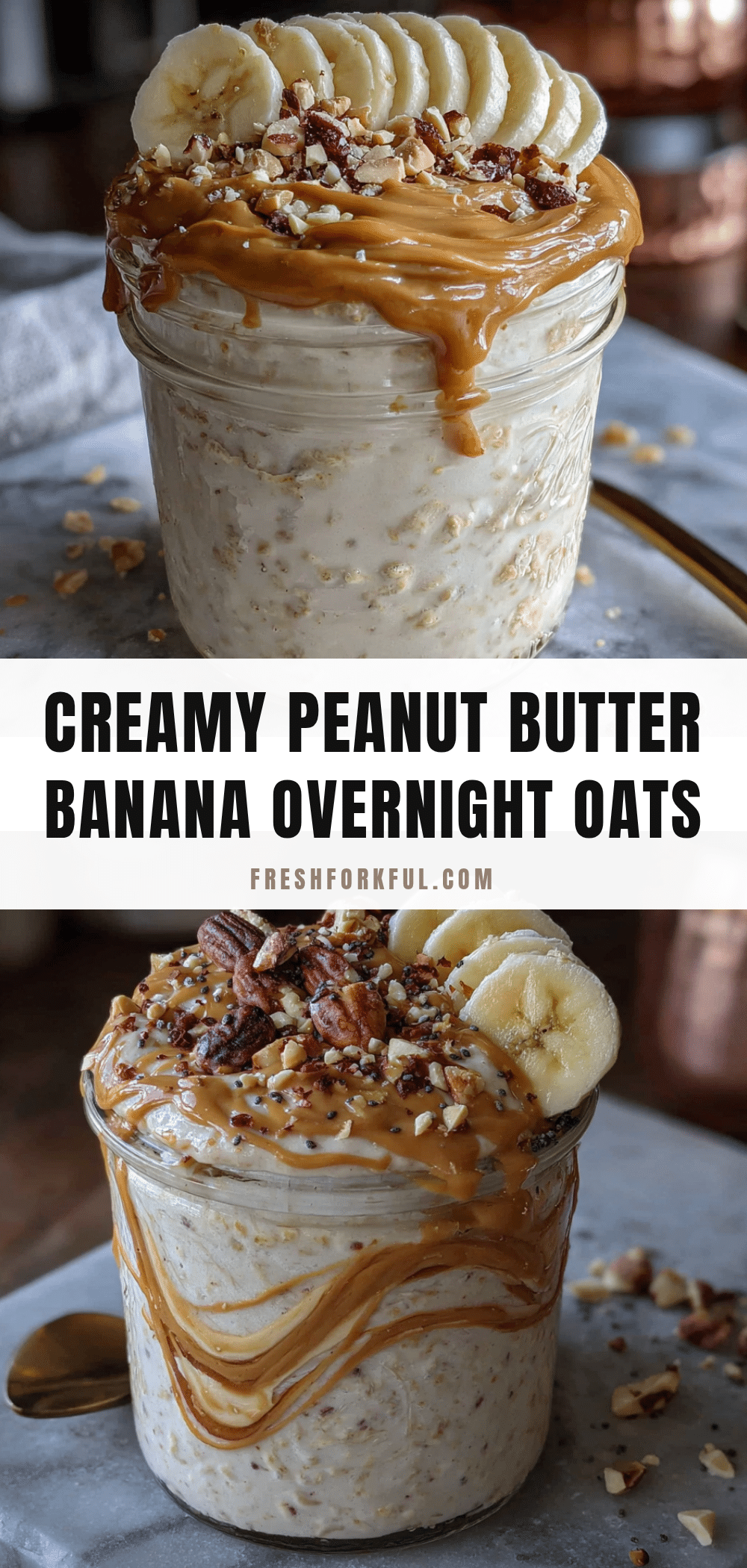 peanut butter banana overnight oats recipe