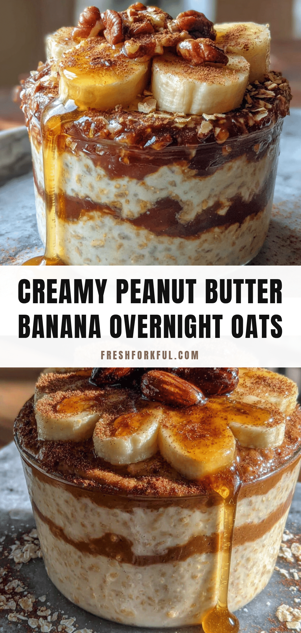 peanut butter banana overnight oats recipe