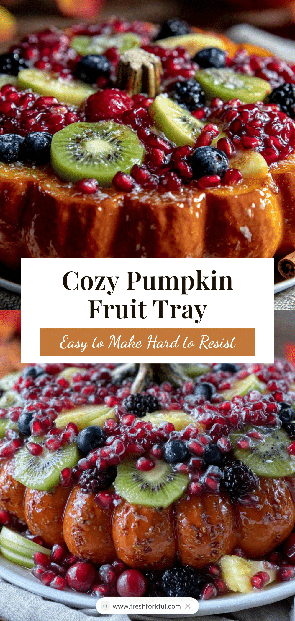 pumpkin-shaped fruit tray recipe