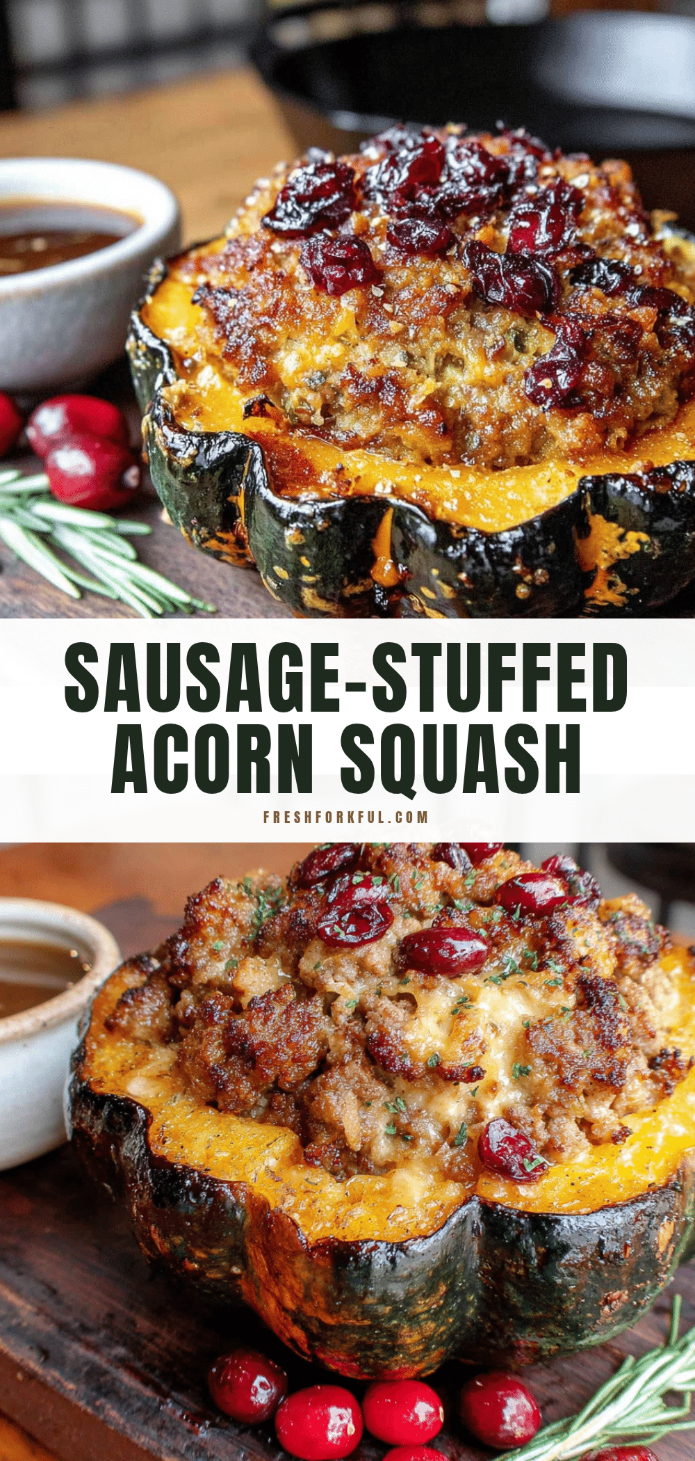 sausage-stuffed acorn squash recipe