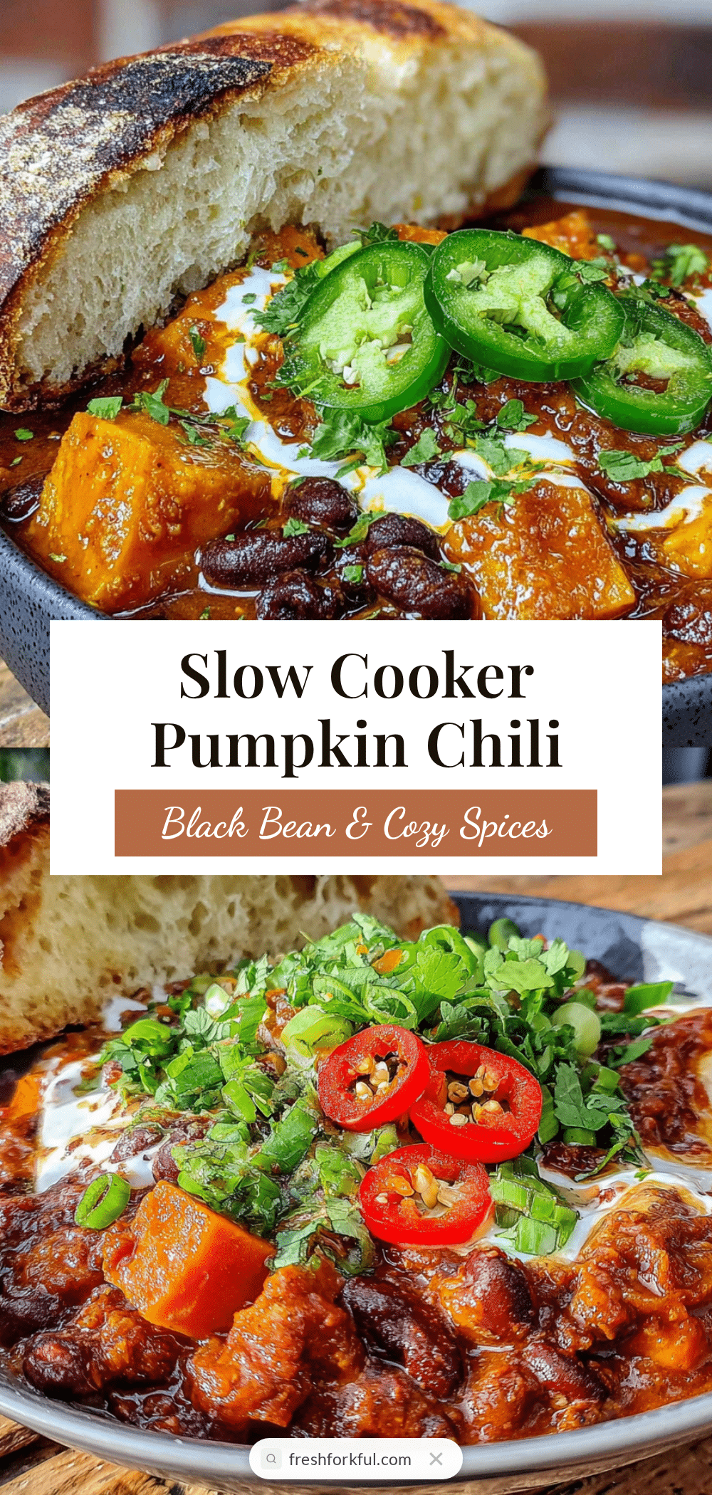 slow cooker pumpkin black bean chili recipe