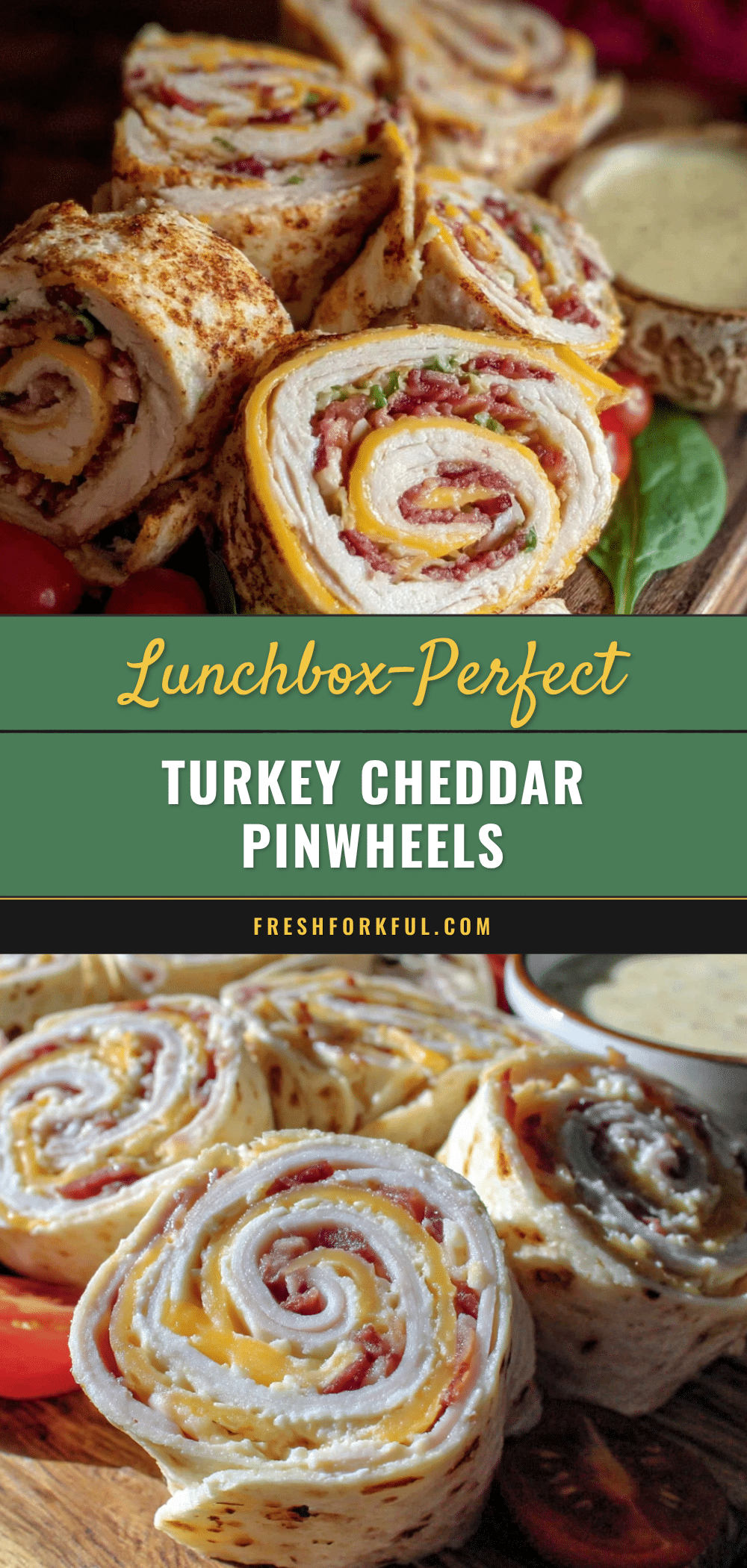 turkey and cheddar pinwheel wraps recipe