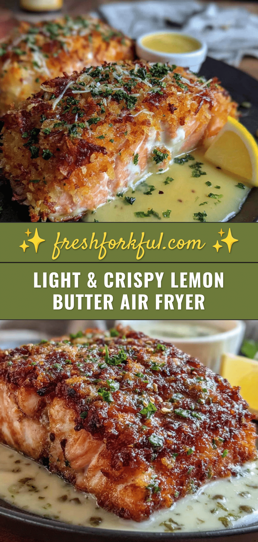 air fryer lemon butter salmon recipe