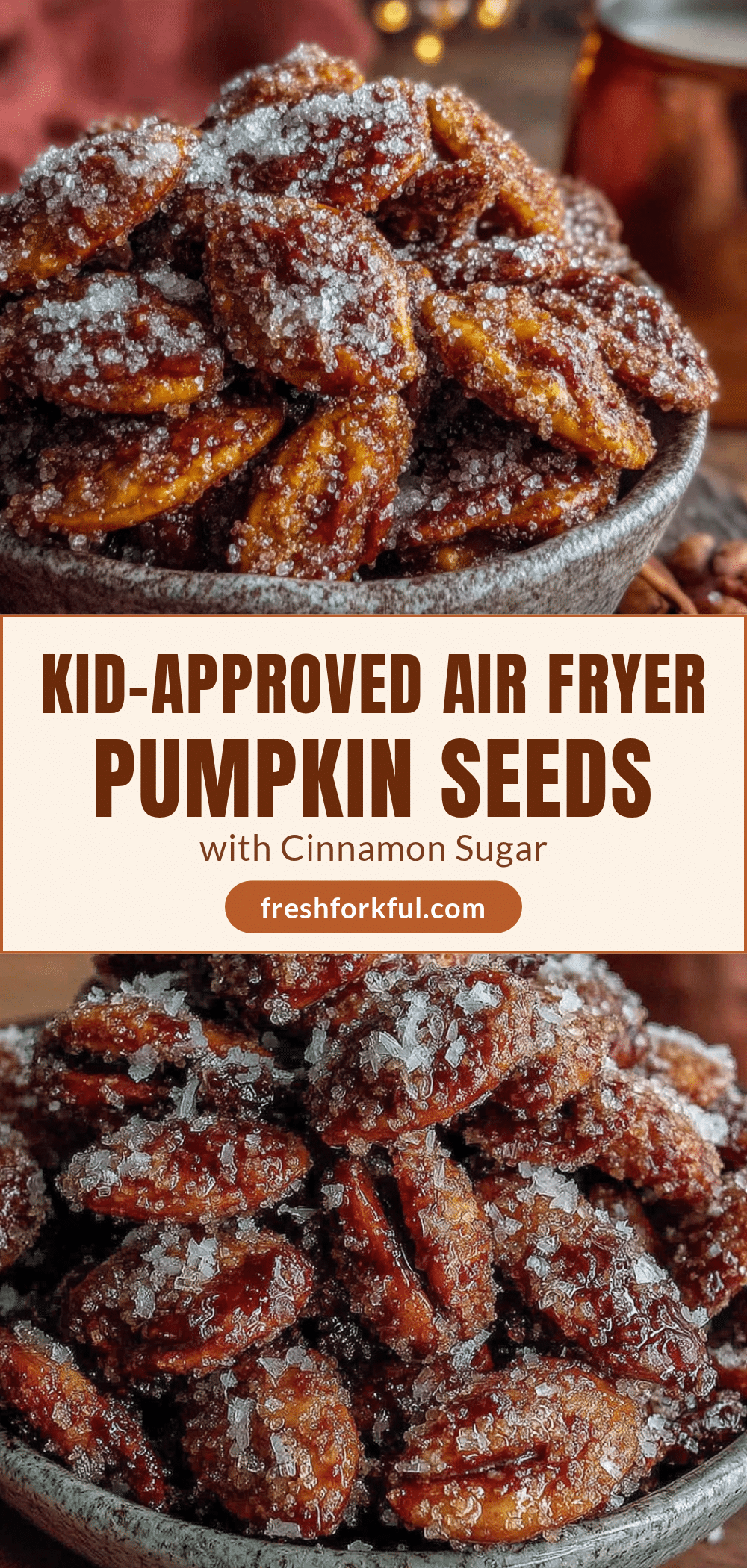 air fryer pumpkin seeds cinnamon sugar recipe
