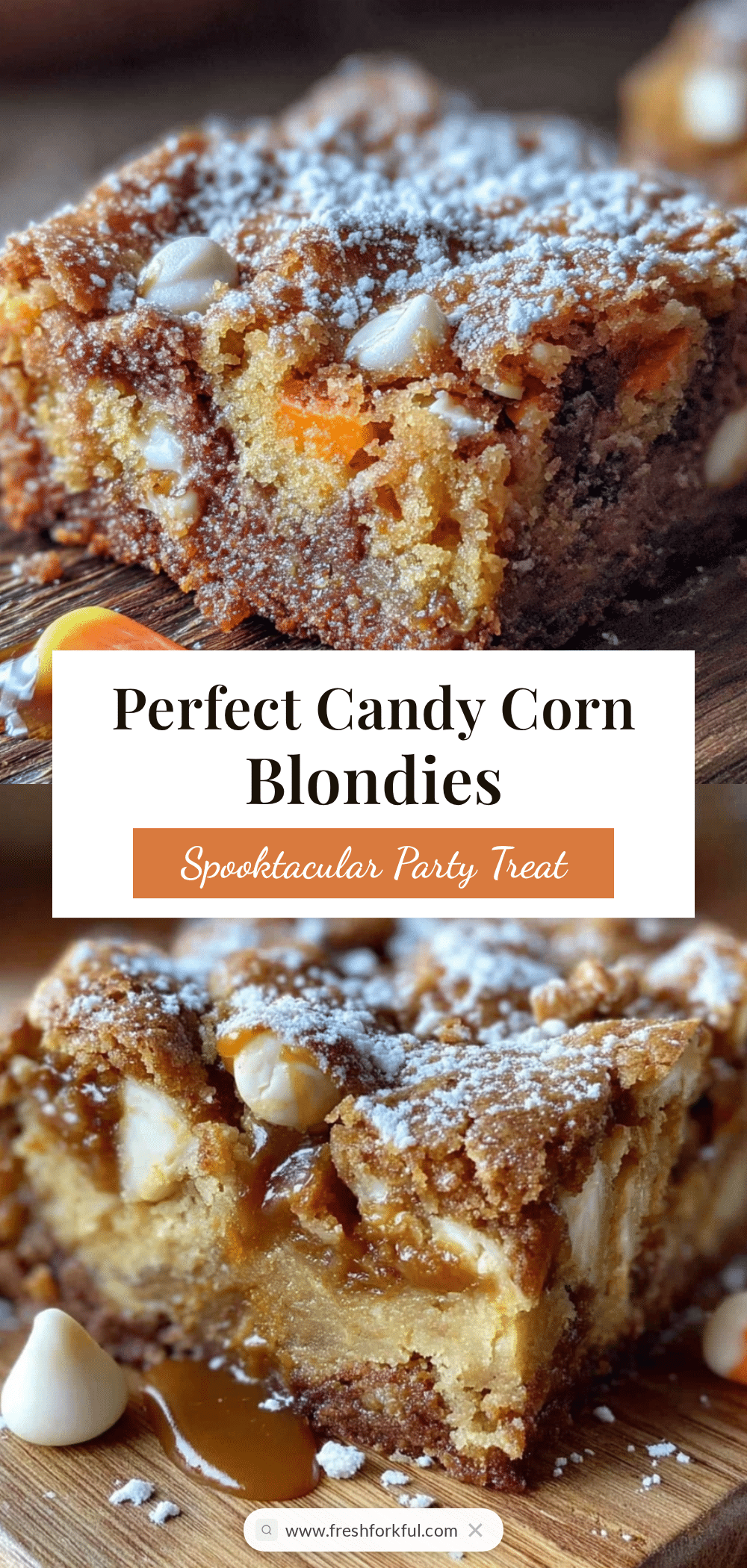 candy corn blondies recipe